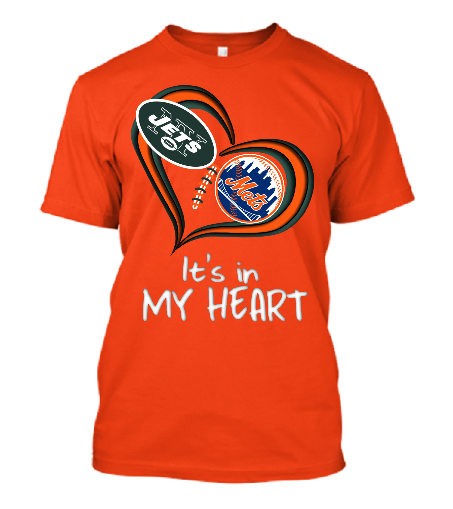 Jets Mets It's In My Heart T-Shirt