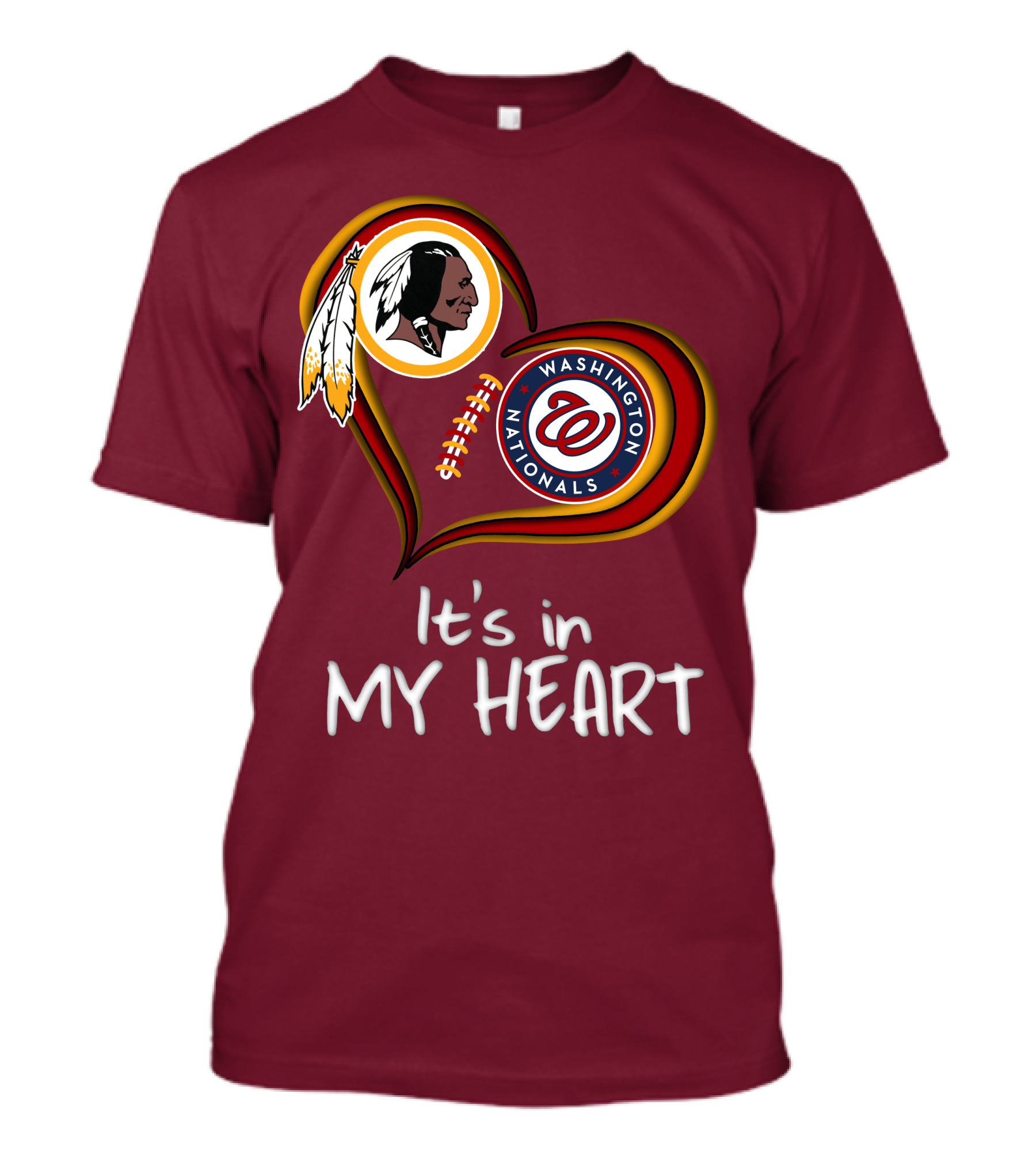 Washington Redskins Nationals It's In My Heart T-Shirt