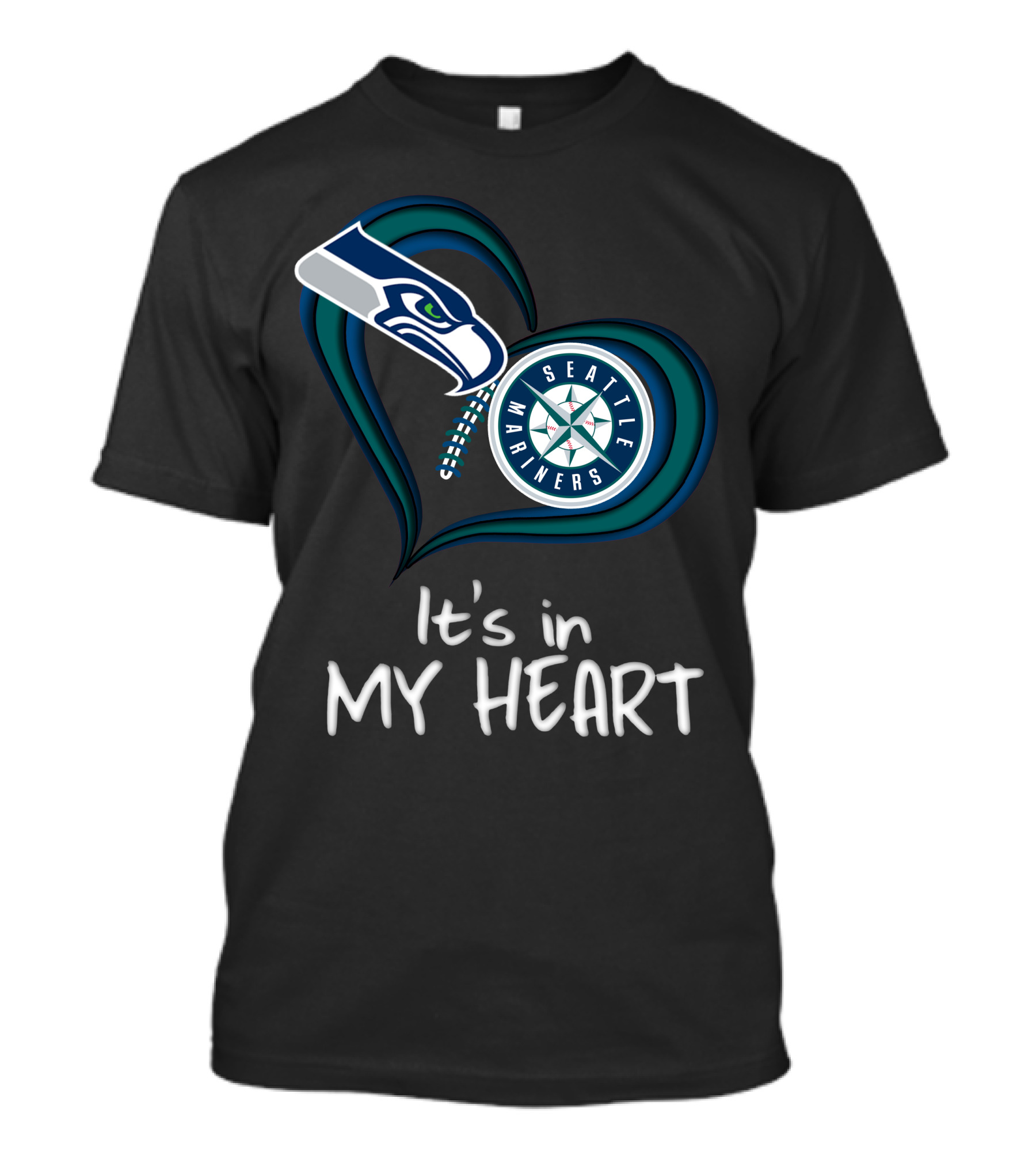 Seahawks Seattle Mariners It's In My Heart T-Shirt