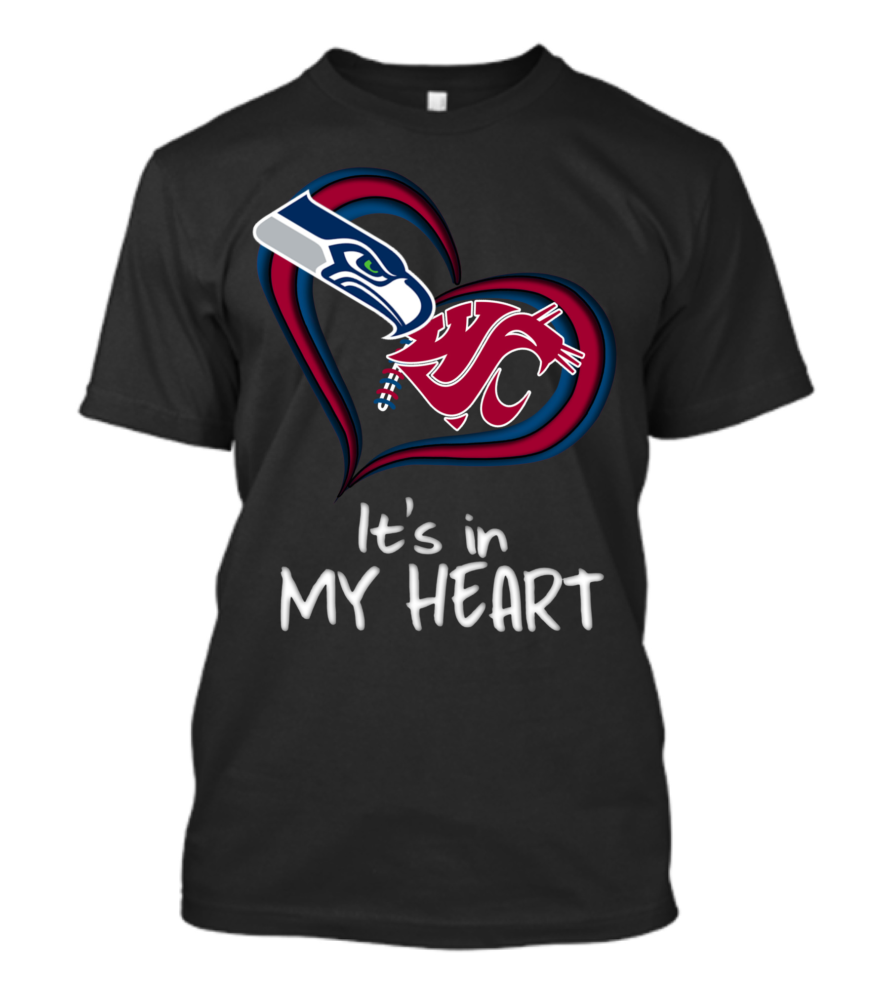 It's In My Heart Seahawks Washington State T-Shirt