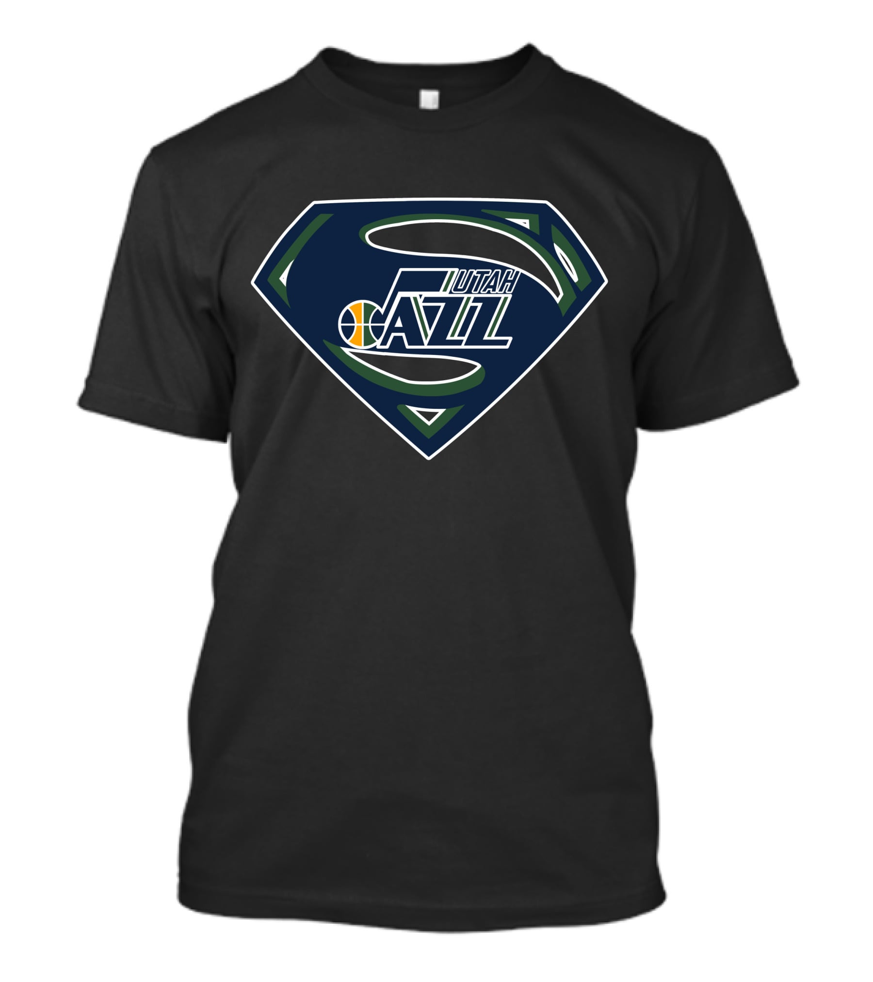 Utah Jazz Superman Emblem Concept T-Shirt
