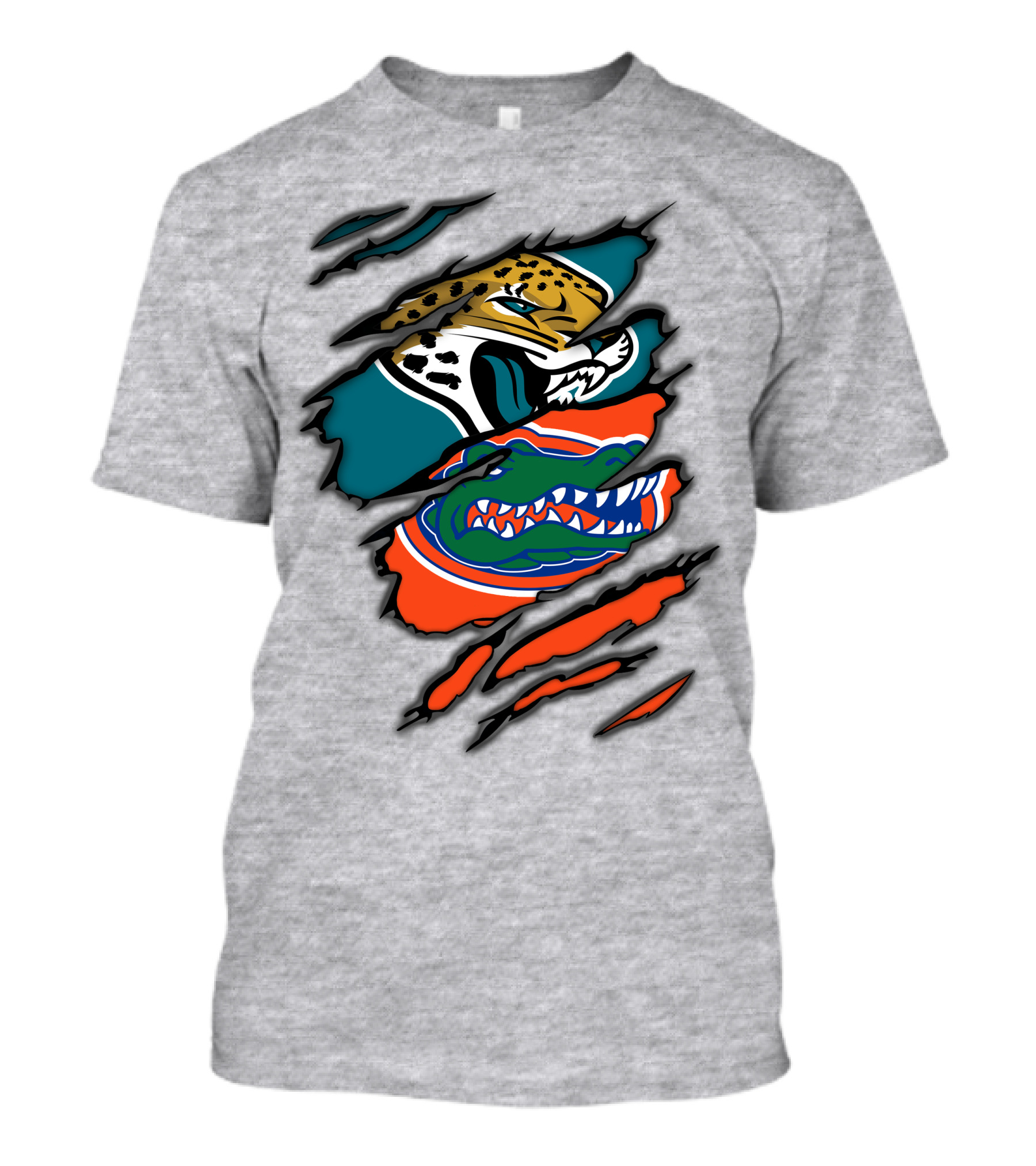 Jacksonville Jaguars Florida Gators Crossover Fan Gear Duo Team Spirit T-Shirt