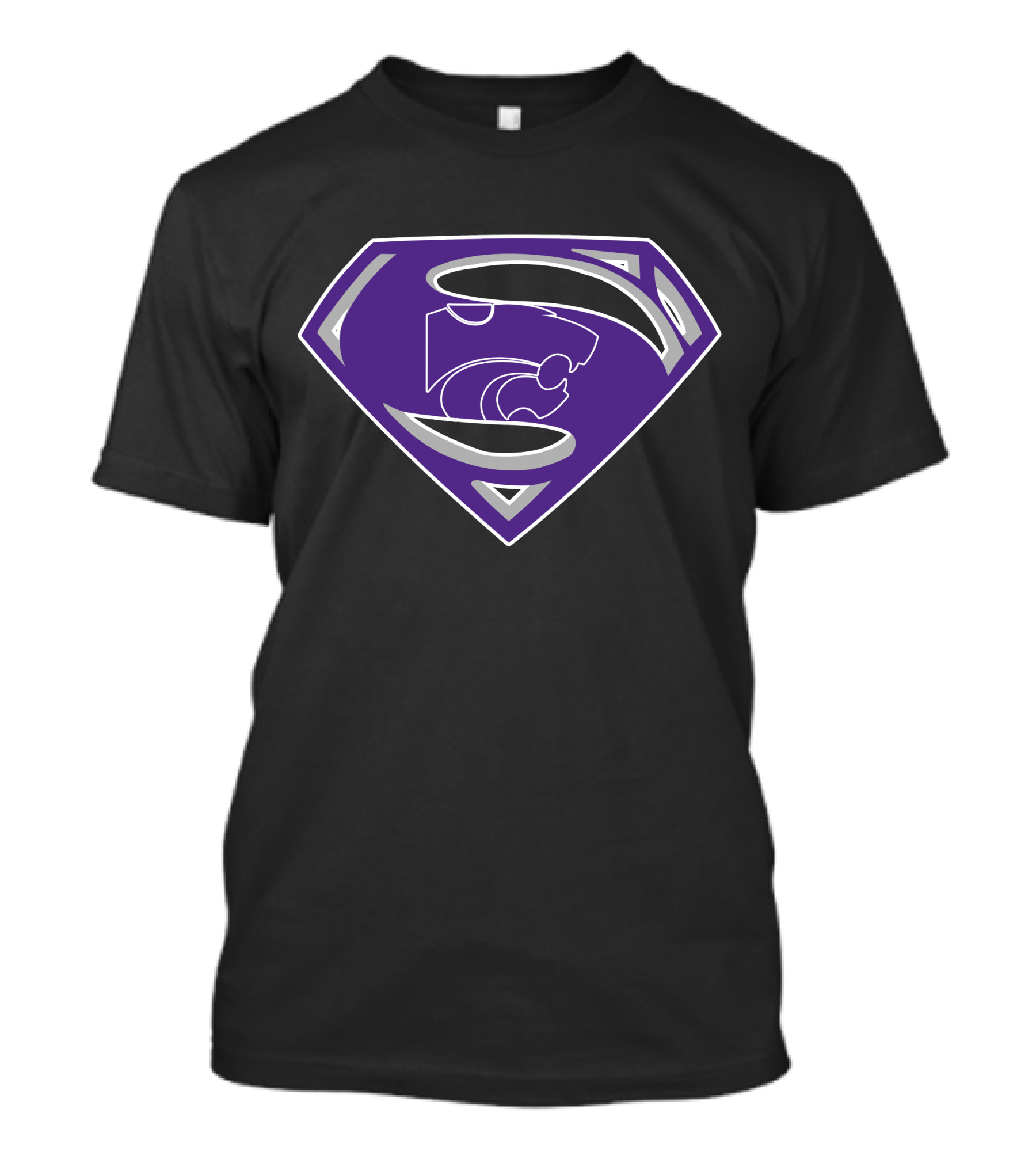 Superman Kansas State Wildcats Logo Fusion T-Shirt