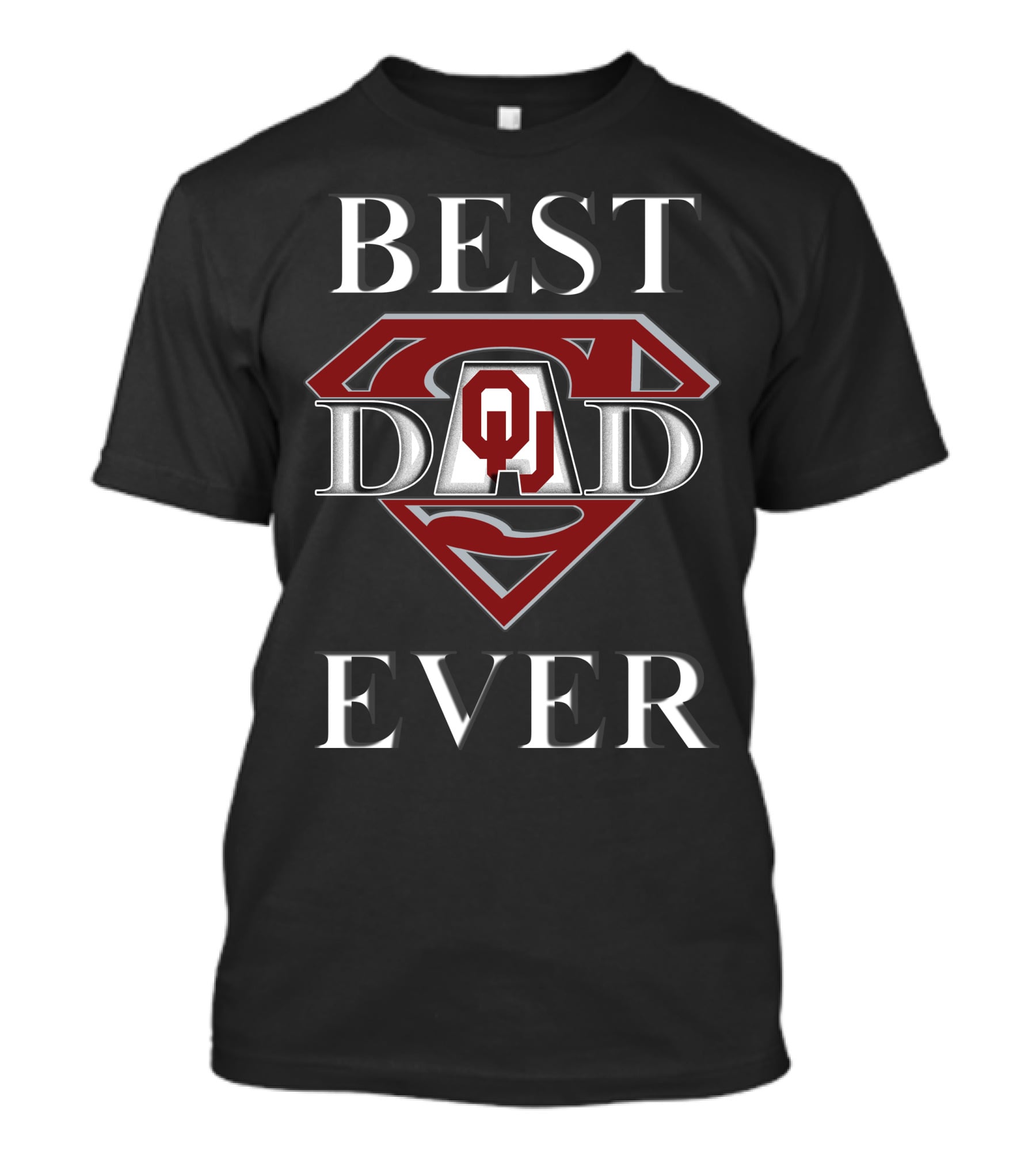 Best Dad Ever Oklahoma Sooners Logo Superdad T-Shirt