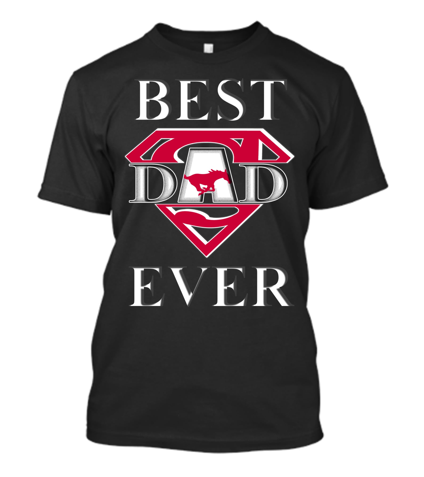 BEST DAD EVER SMU Mustangs T-Shirt