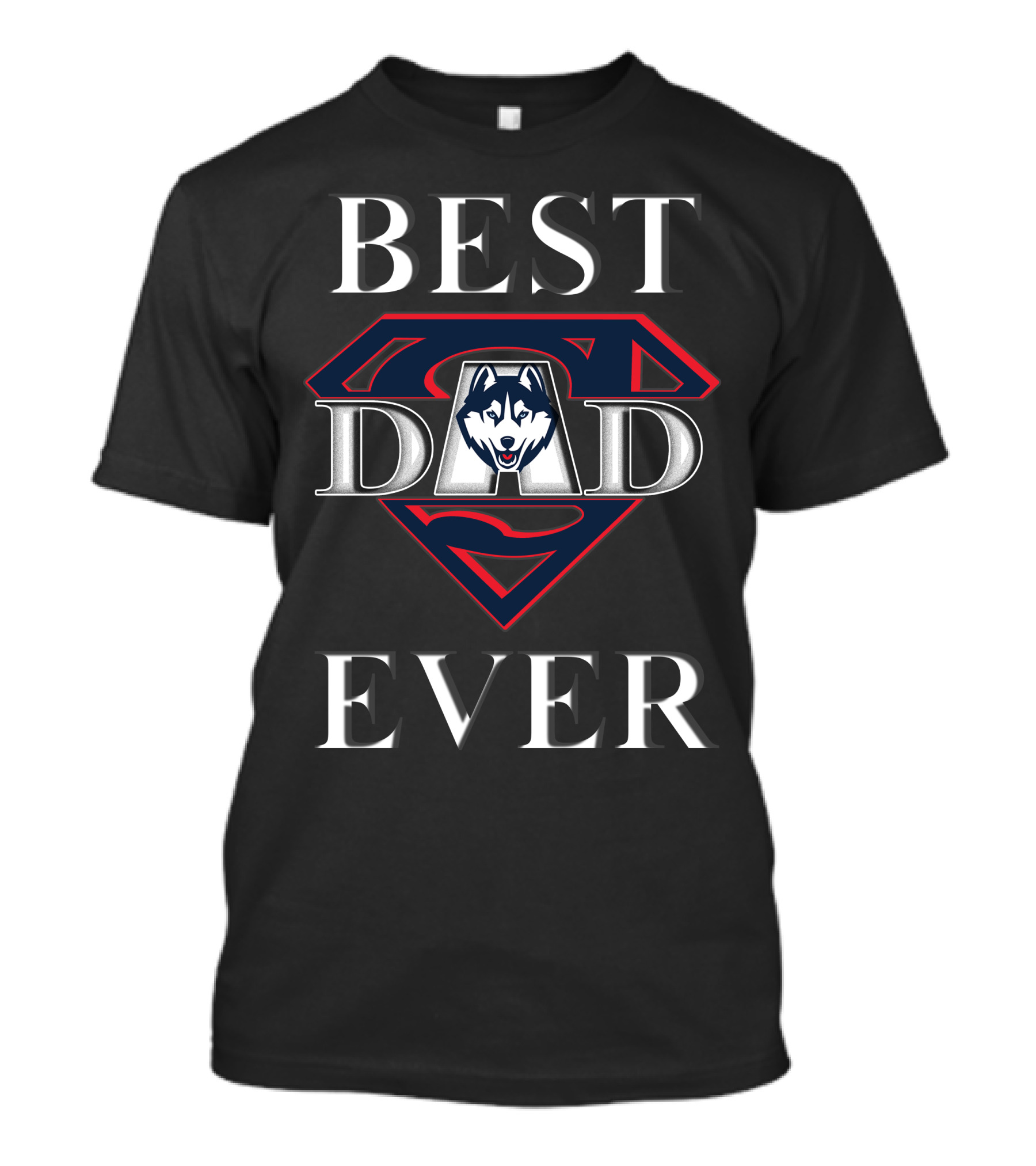 Best Dad Ever UConn Huskies Superman T-Shirt