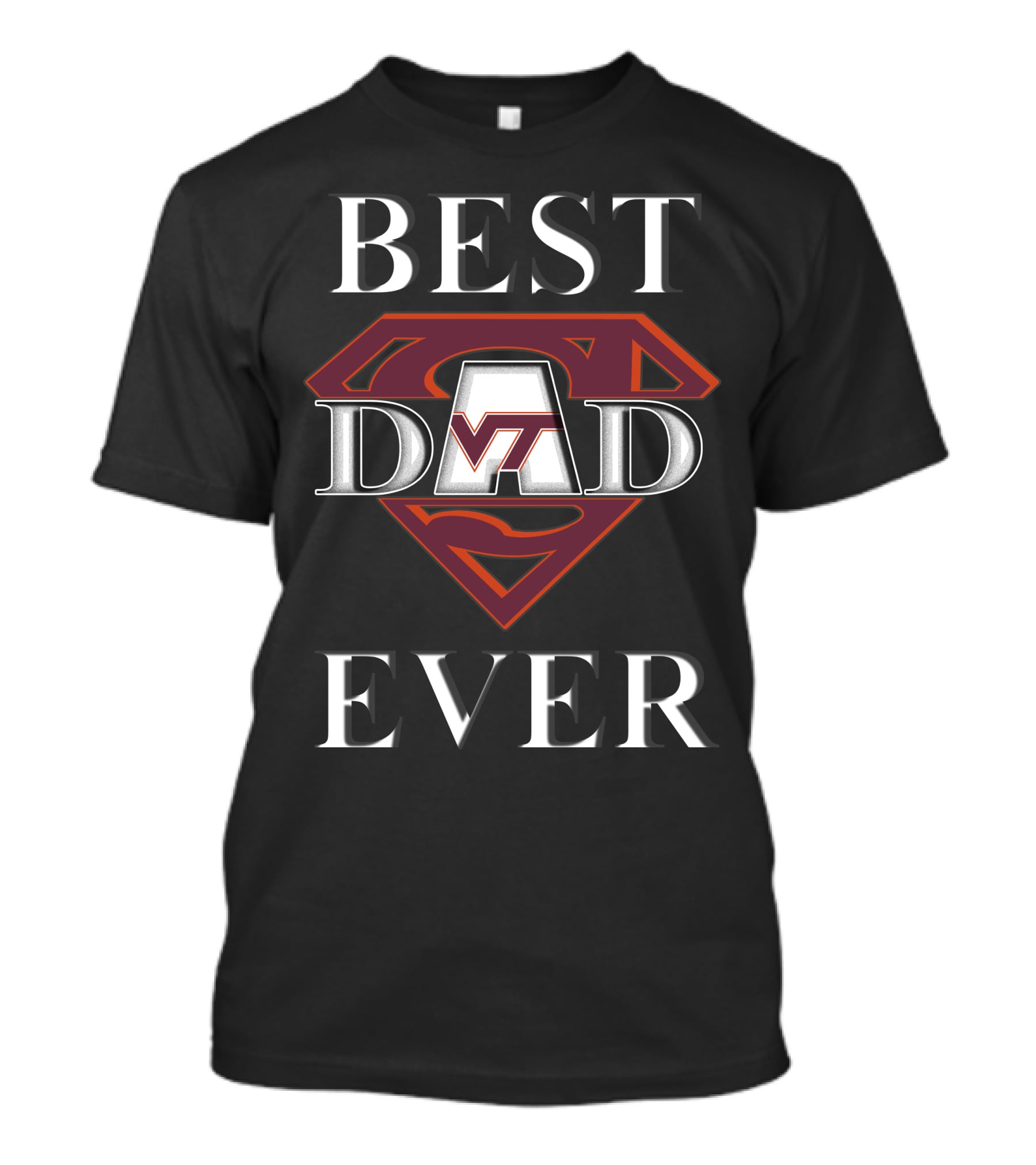 Virginia Tech Hokies Best Dad Ever Superman Shield T-Shirt