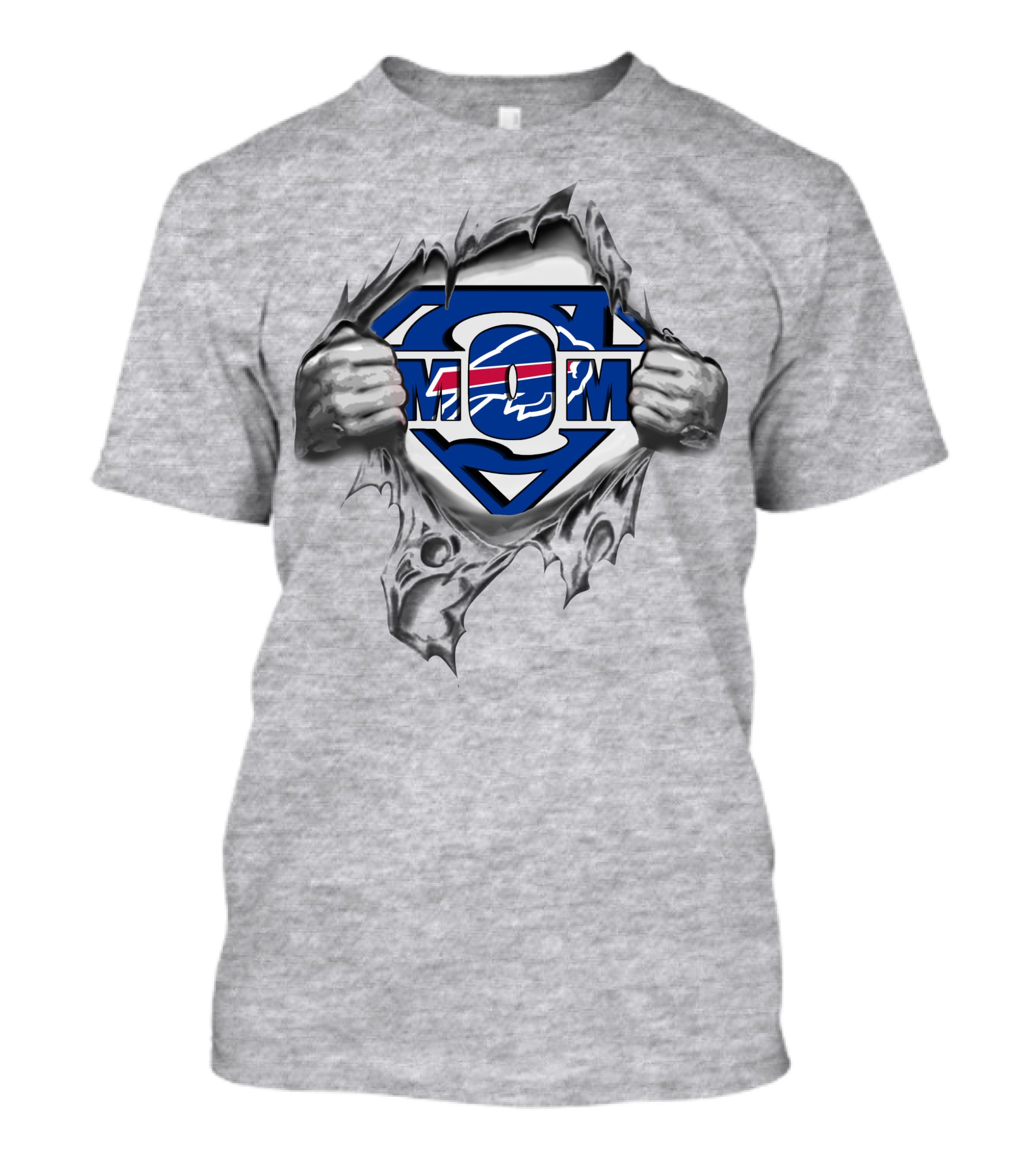 Bills Super Mom Superman Logo With Buffalo Football Theme T-Shirt