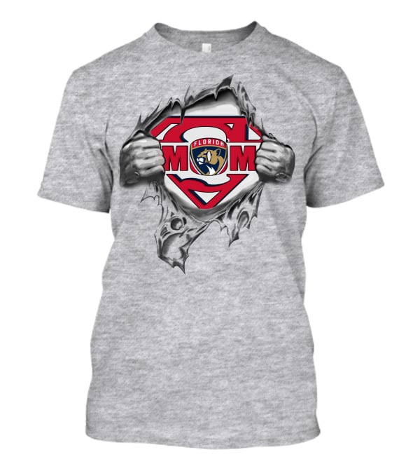 Florida Panthers Super Mom Logo Rip T-Shirt