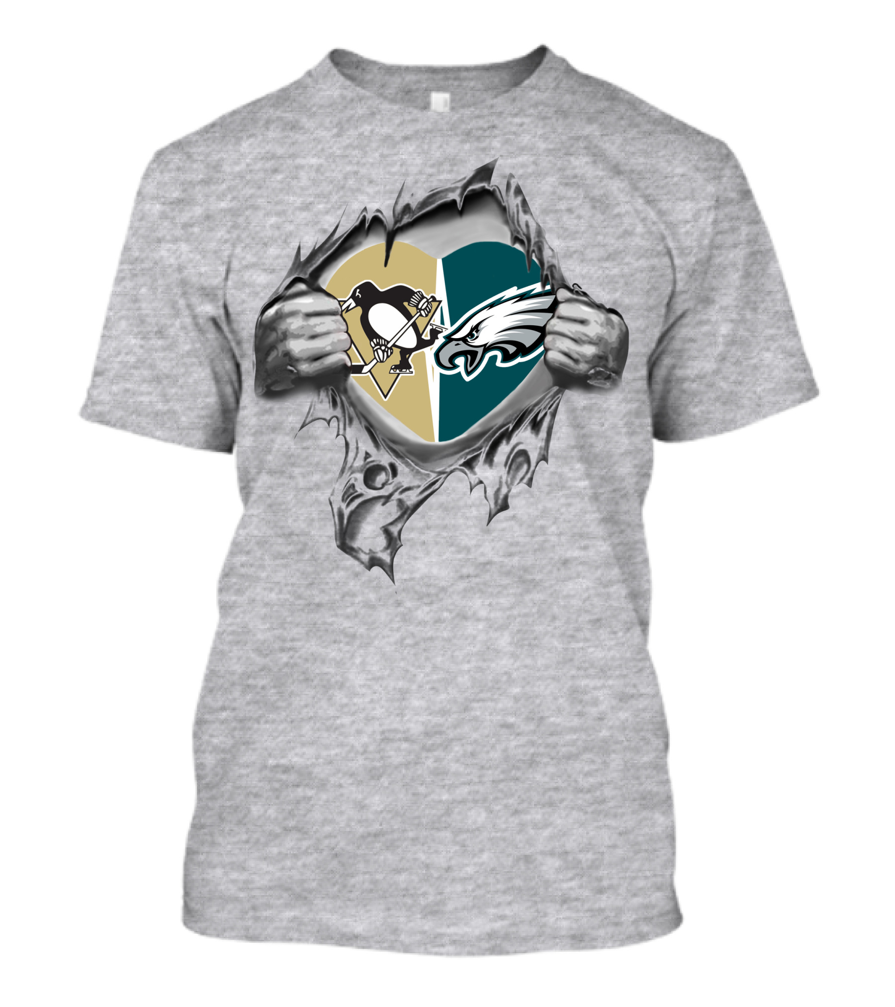Philadelphia Eagles Penguins Heart T-Shirt