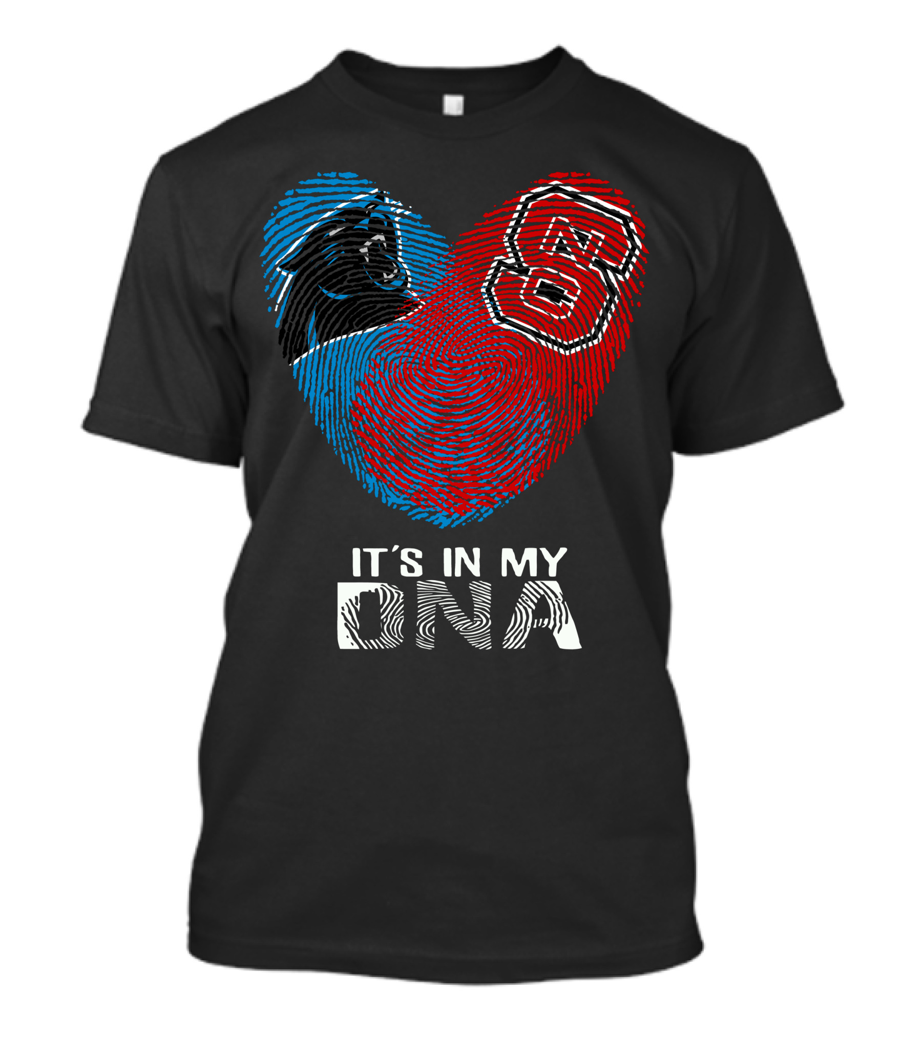 Panthers Nc State Wolfpack Fingerprint It's In My Dna T-Shirt
