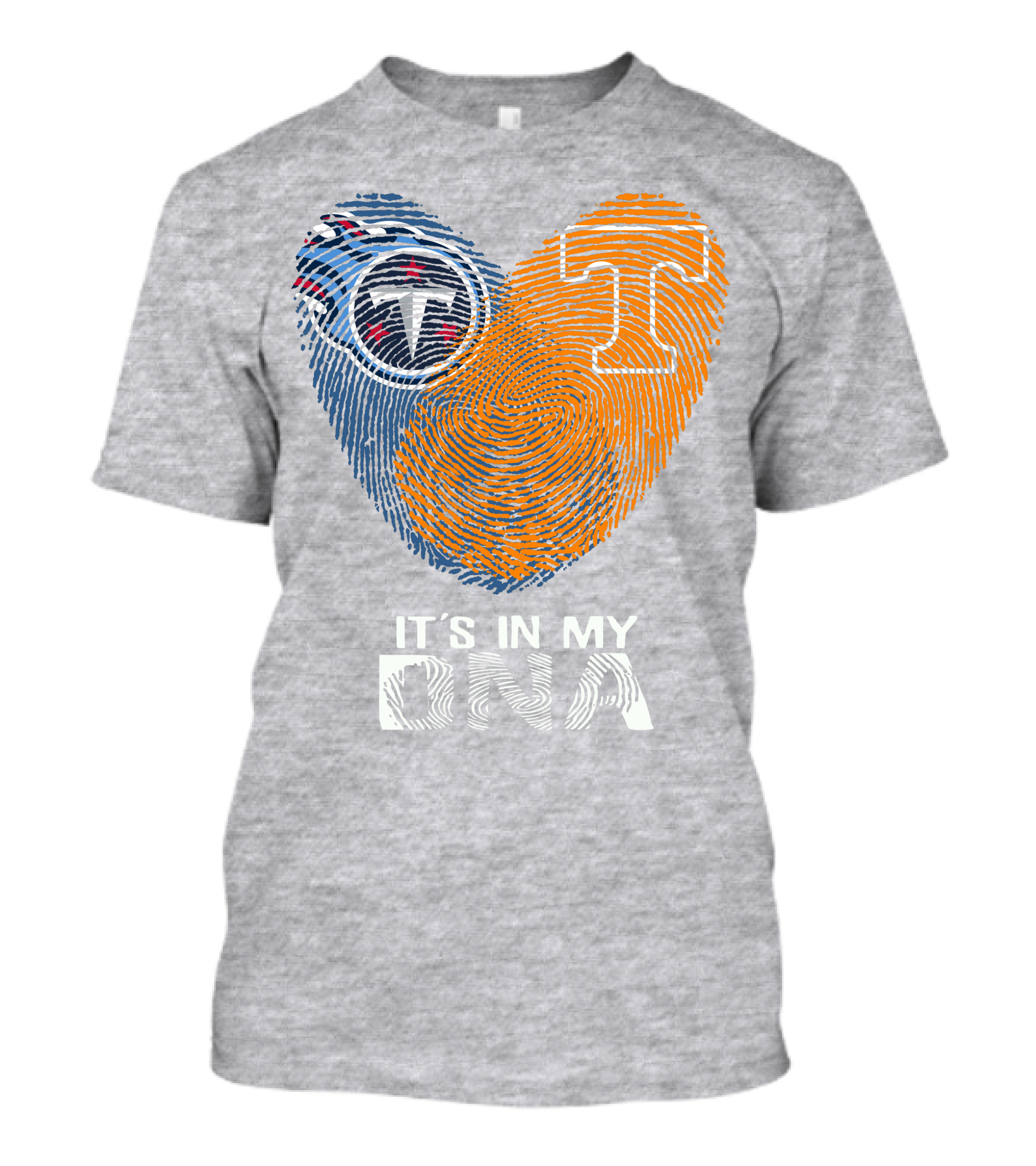 Tennessee Titans It's In My Dna Fingerprint Heart T-Shirt