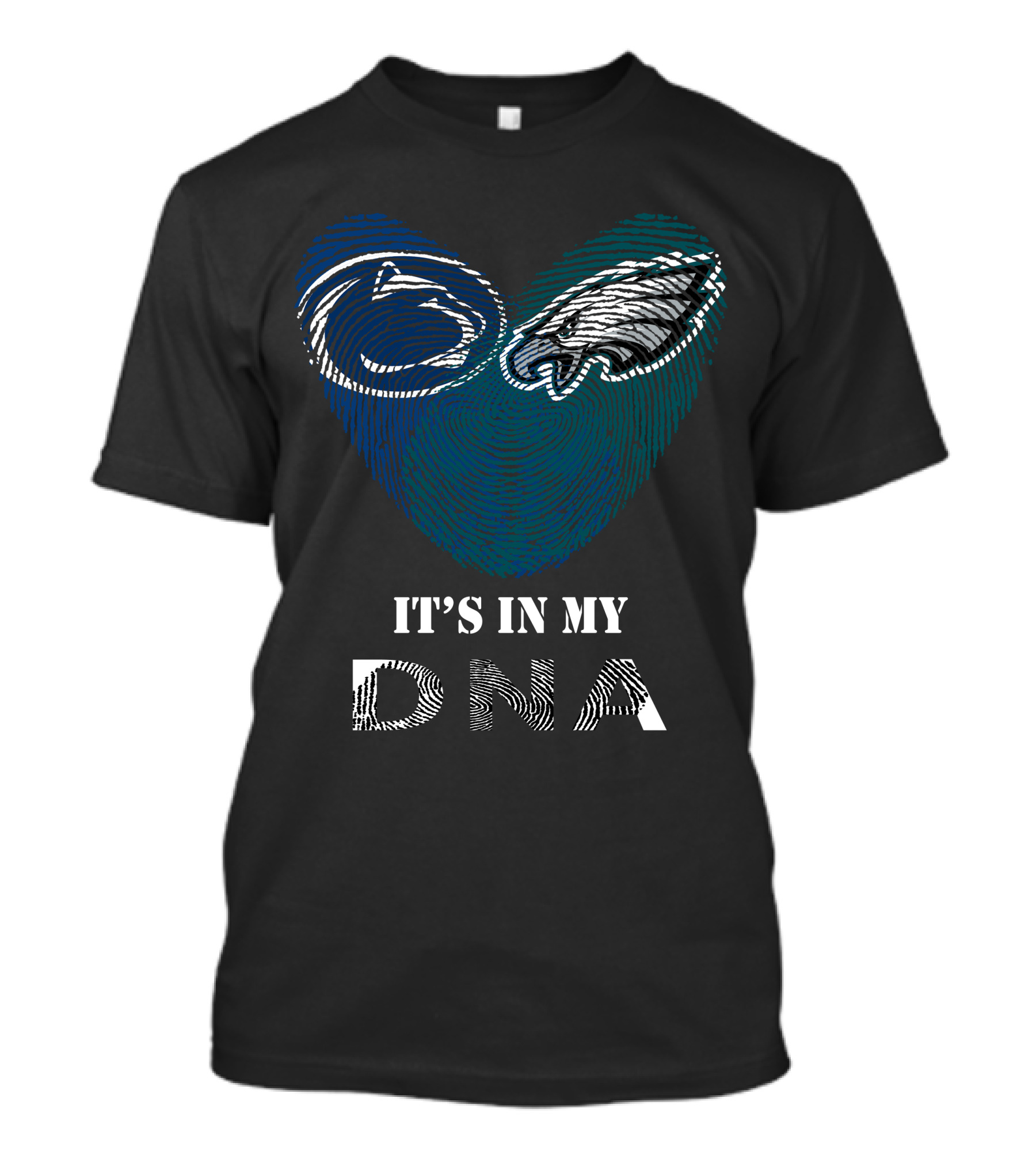Eagles Penn State Nittany Lions It's In My DNA Fingerprint T-Shirt