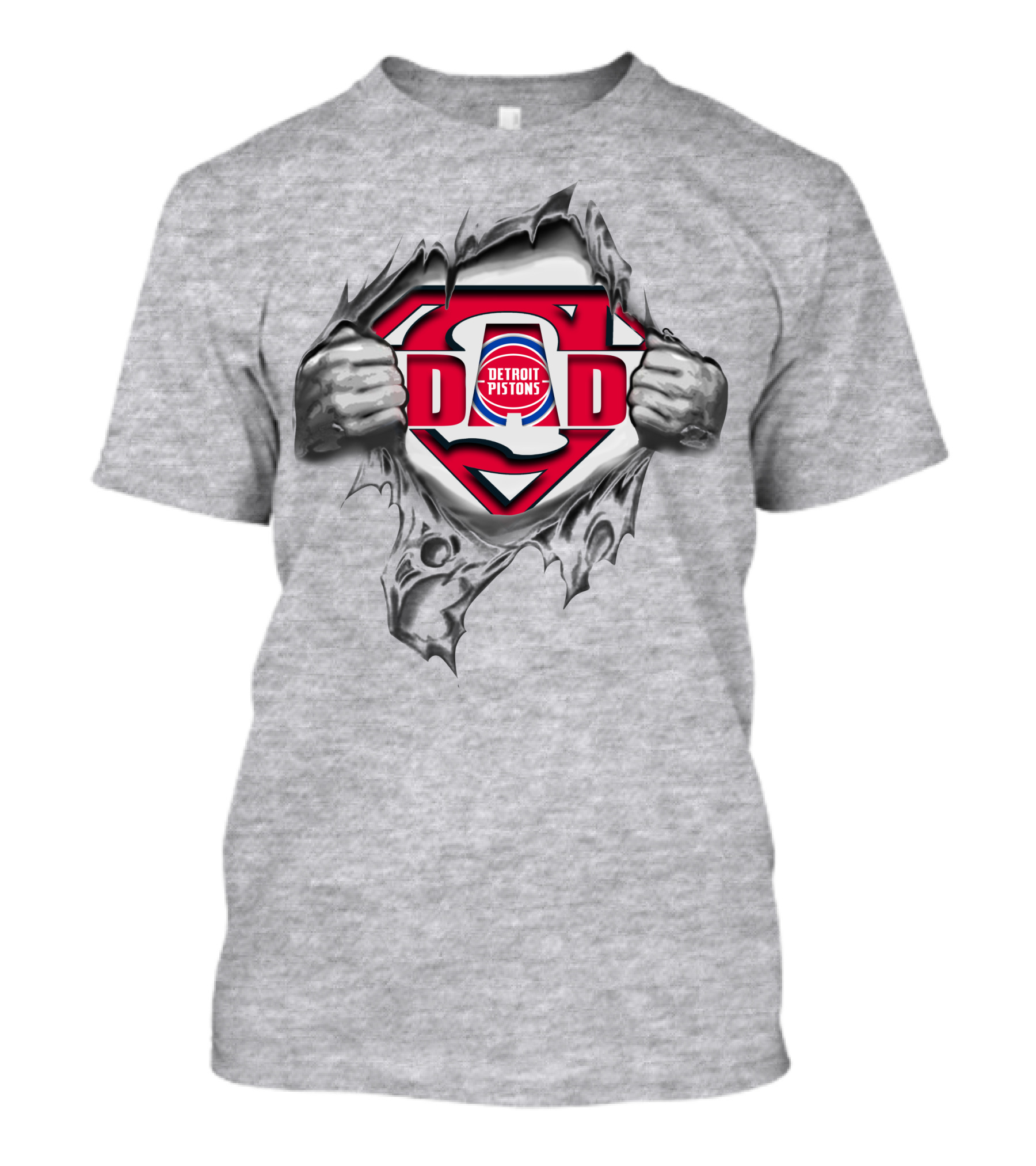 Detroit Pistons Super Dad Hero T-Shirt