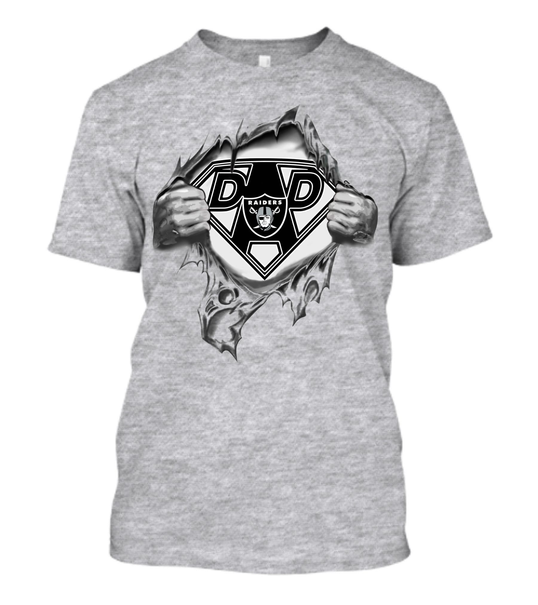 Raiders Dad Superhero Shield T-Shirt