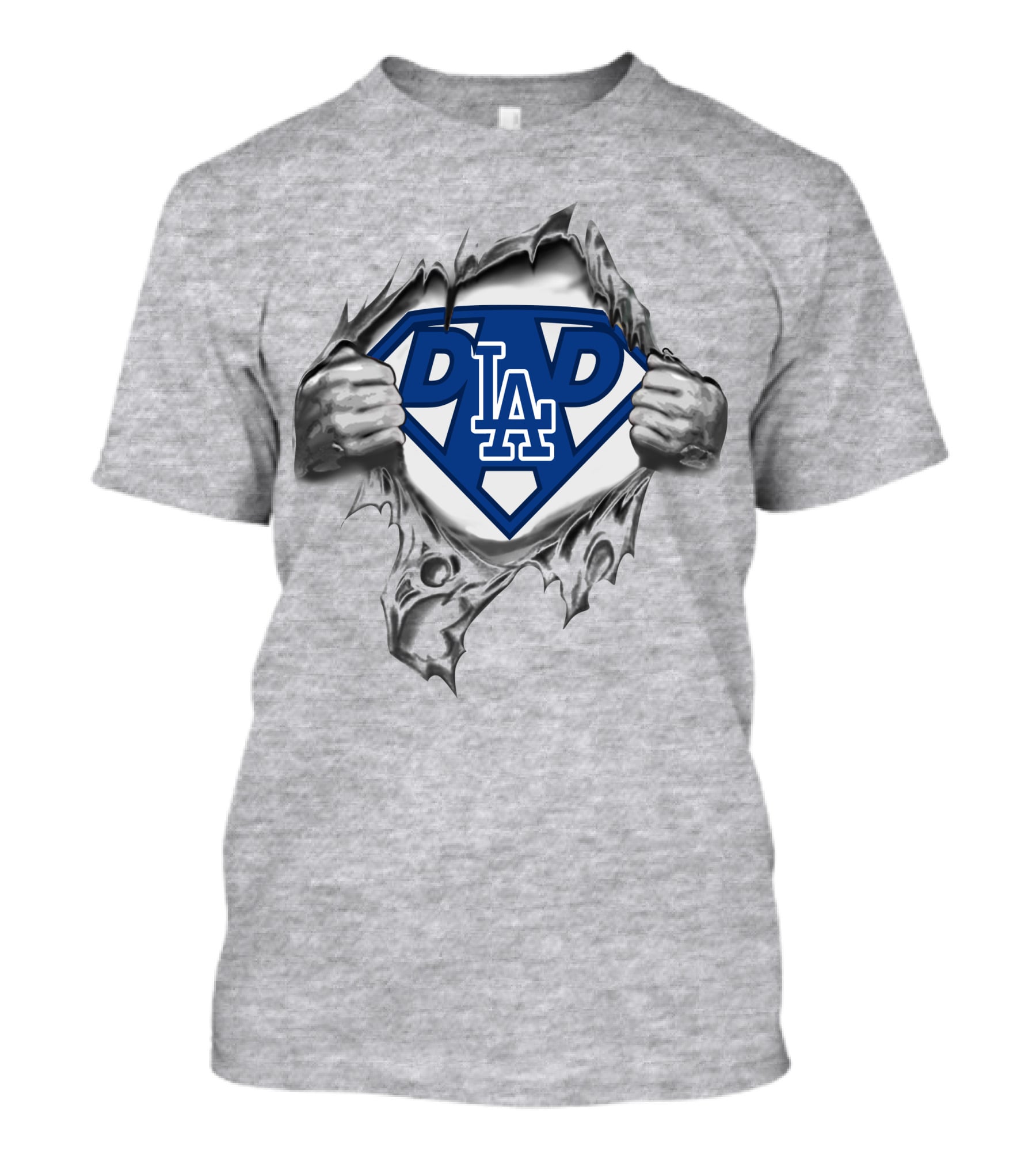 Dodgers Dad La Super Hero T-Shirt