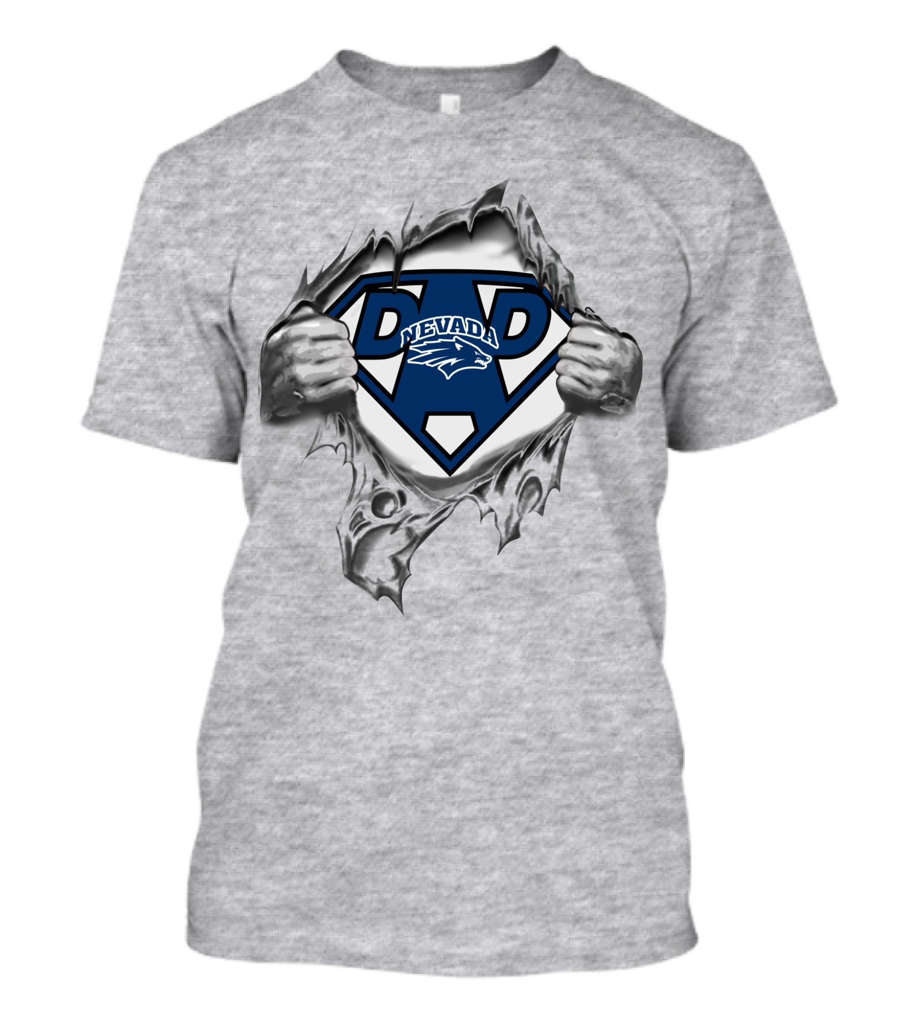 Nevada Wolf Pack Super Dad Superman T-Shirt