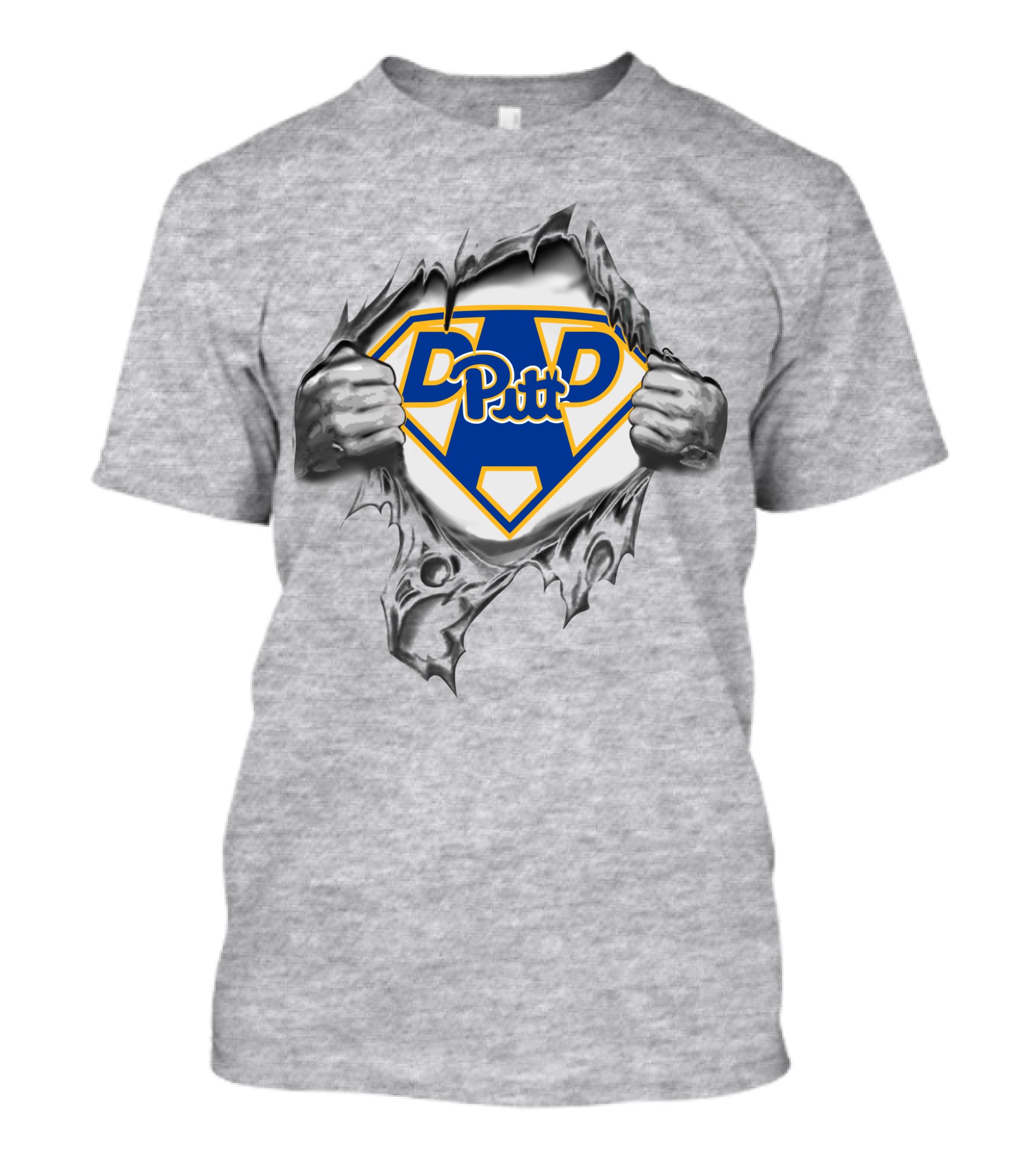 Pittsburgh Panthers Pitt Super Dad Iconic Shield T-Shirt