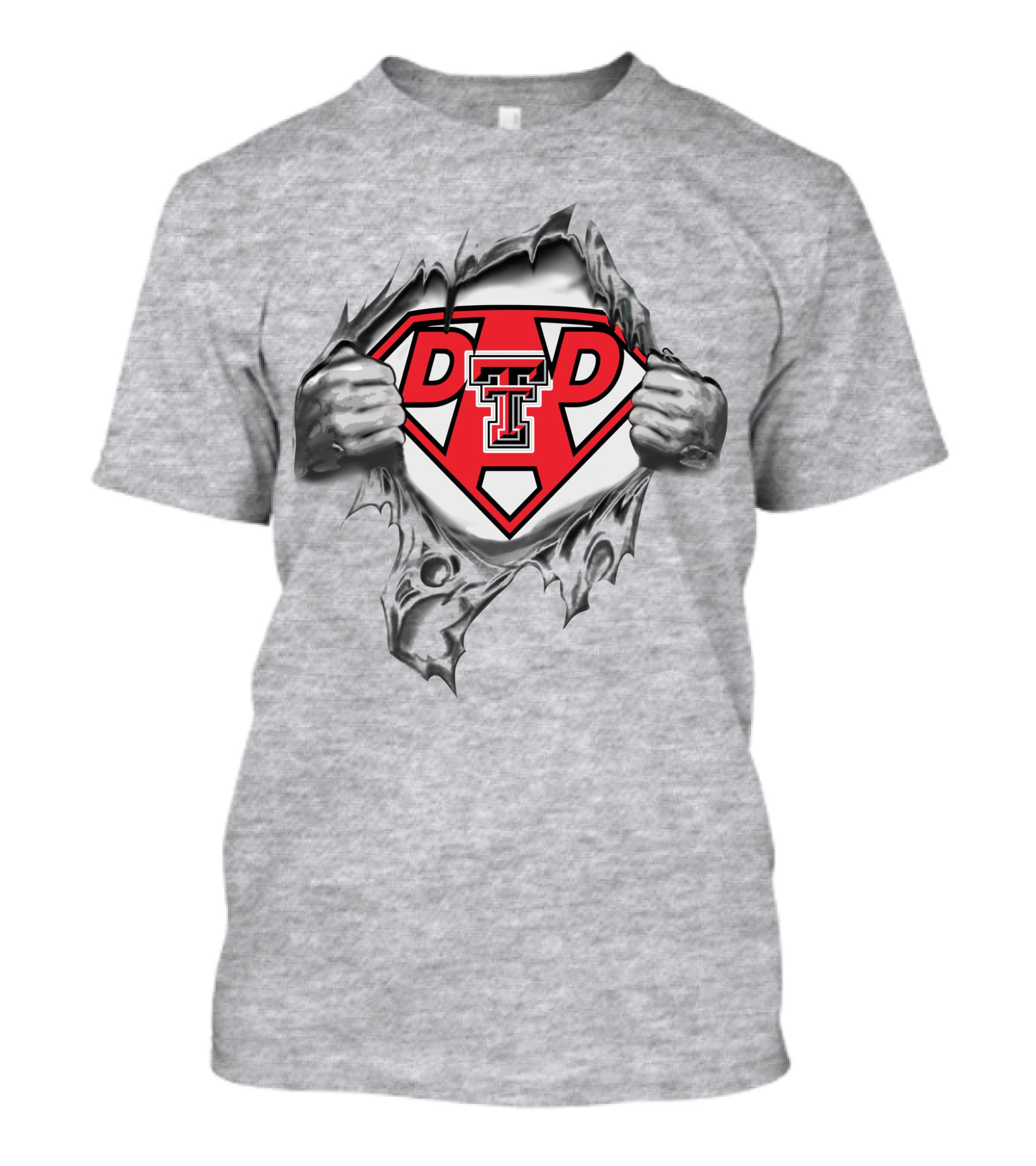 Texas Tech Red Raiders Super Dad Logo Superman Style T-Shirt