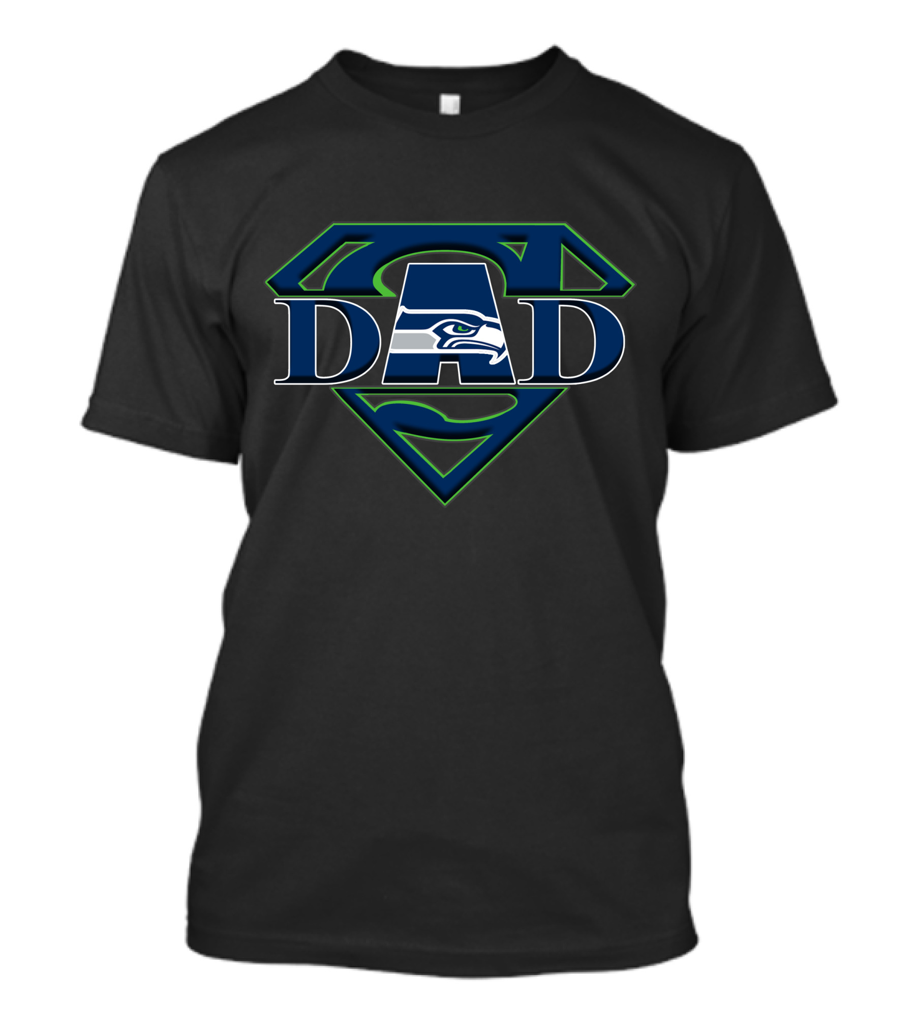 Seahawks Super Dad Logo With Superman T-Shirt
