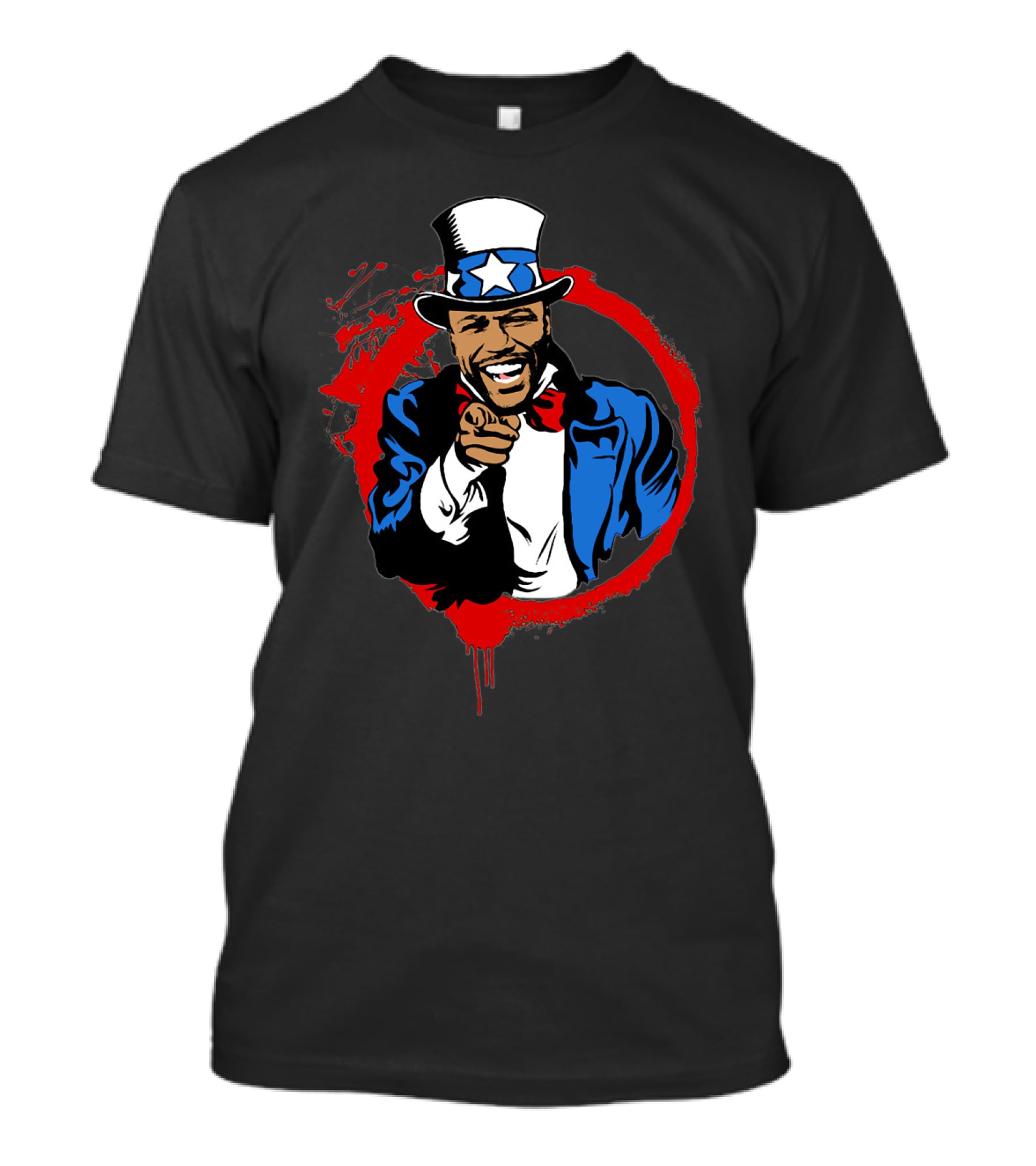 Mayweather Points Uncle Sam Red Circle T-Shirt