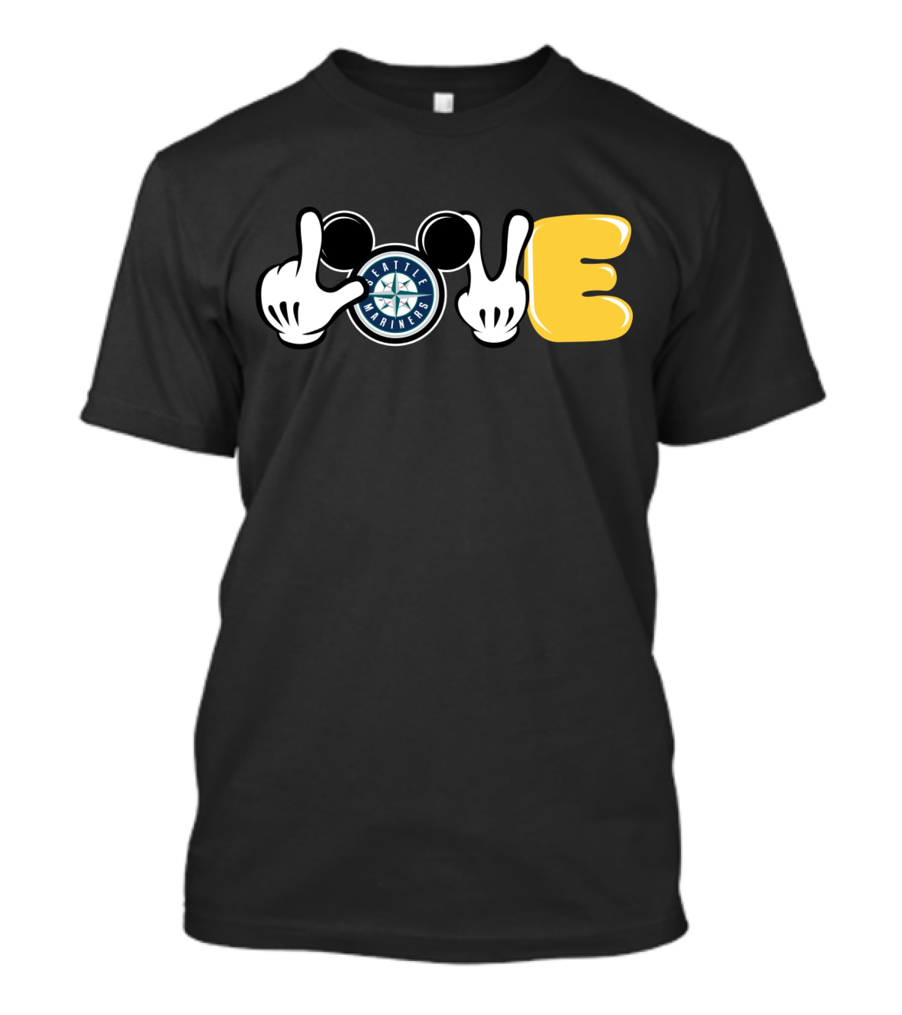 Seattle Mariners Love Mickey Hands T-Shirt