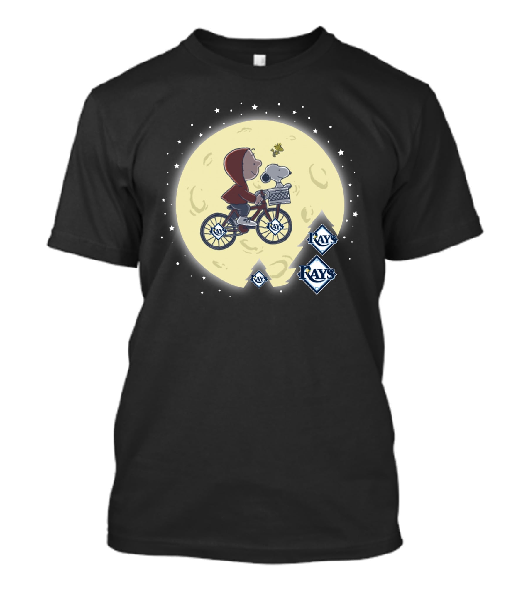 Peanuts Rays Halloween Moon Ride Tampa Bay T-Shirt