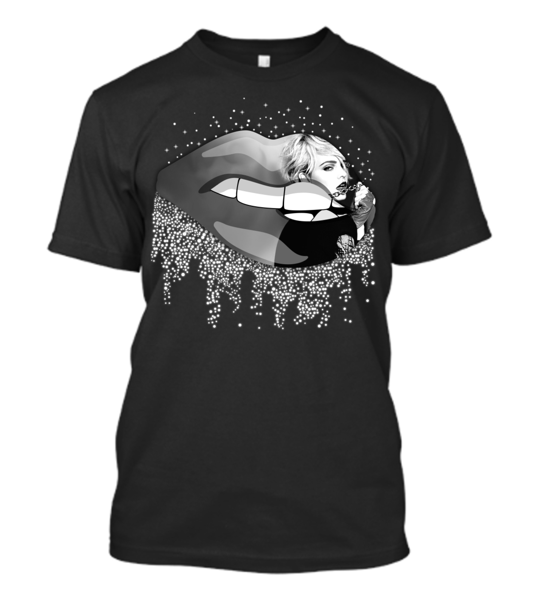 Madonna Pop Art Lips Effect T-Shirt
