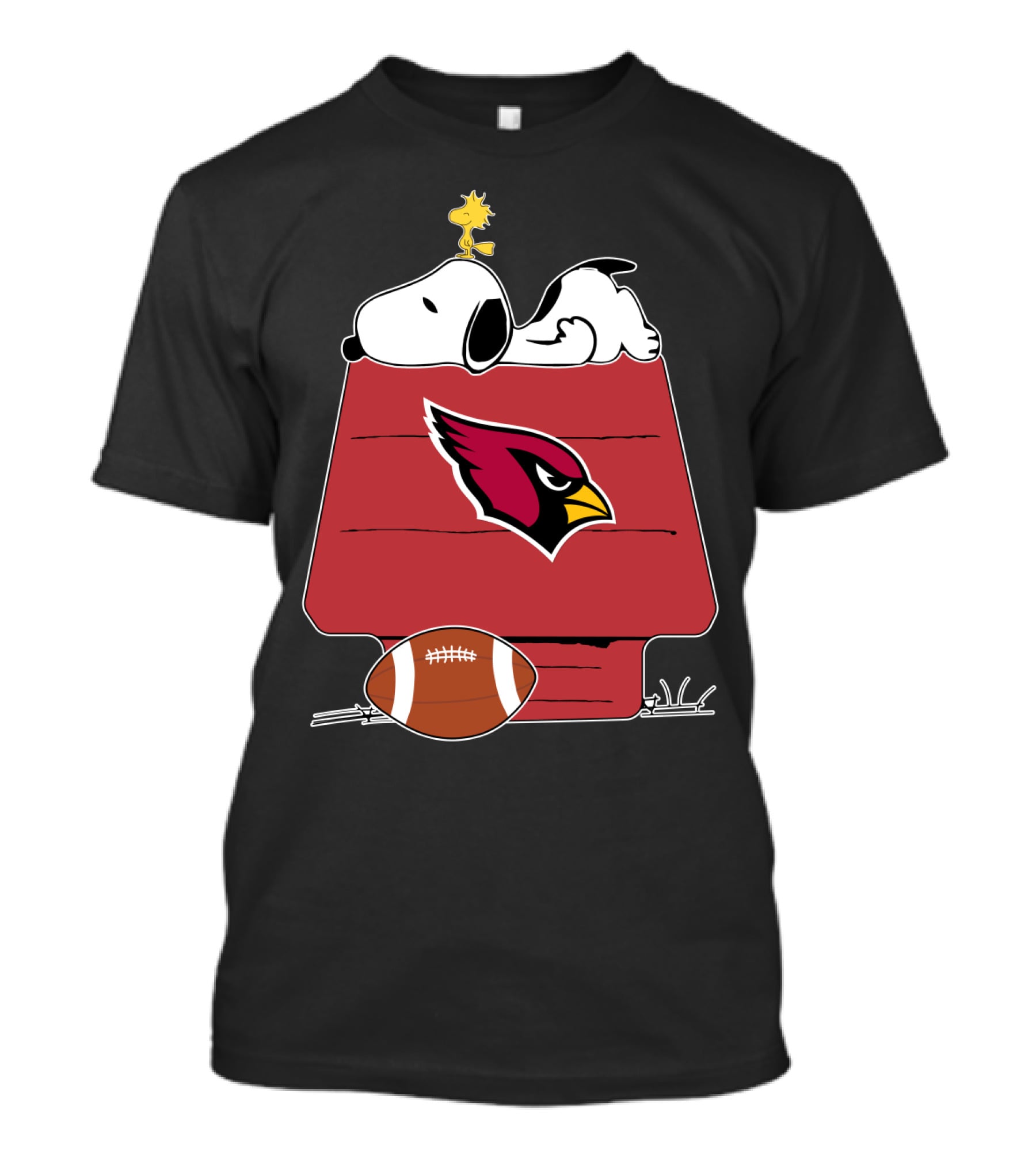 Arizona Cardinals Snoopy Woodstock Football House T-Shirt
