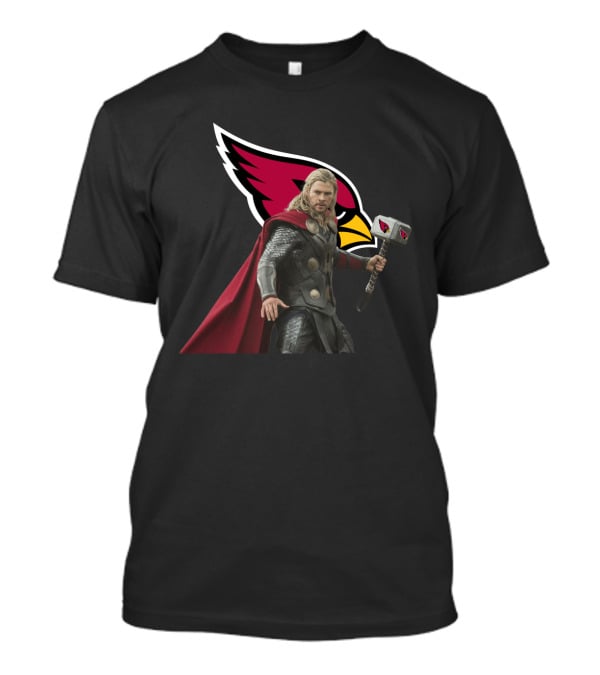 Arizona Cardinals Thor Crossover Featuring Iconic Team T-Shirt
