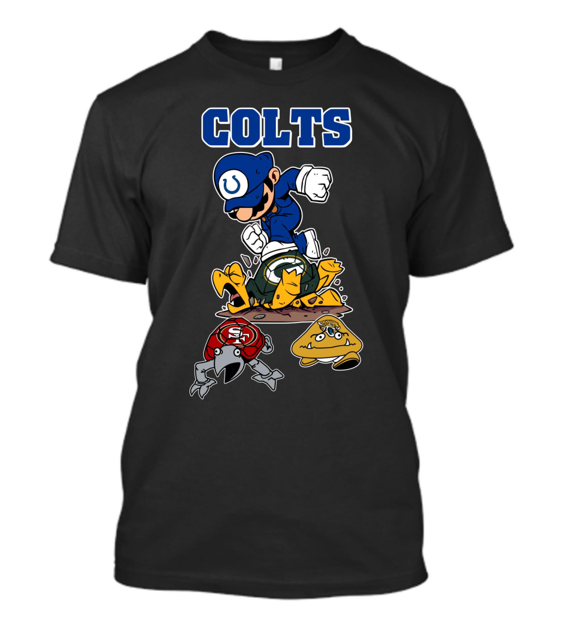 Colts Indianapolis Mario Parody Football Knockout T-Shirt