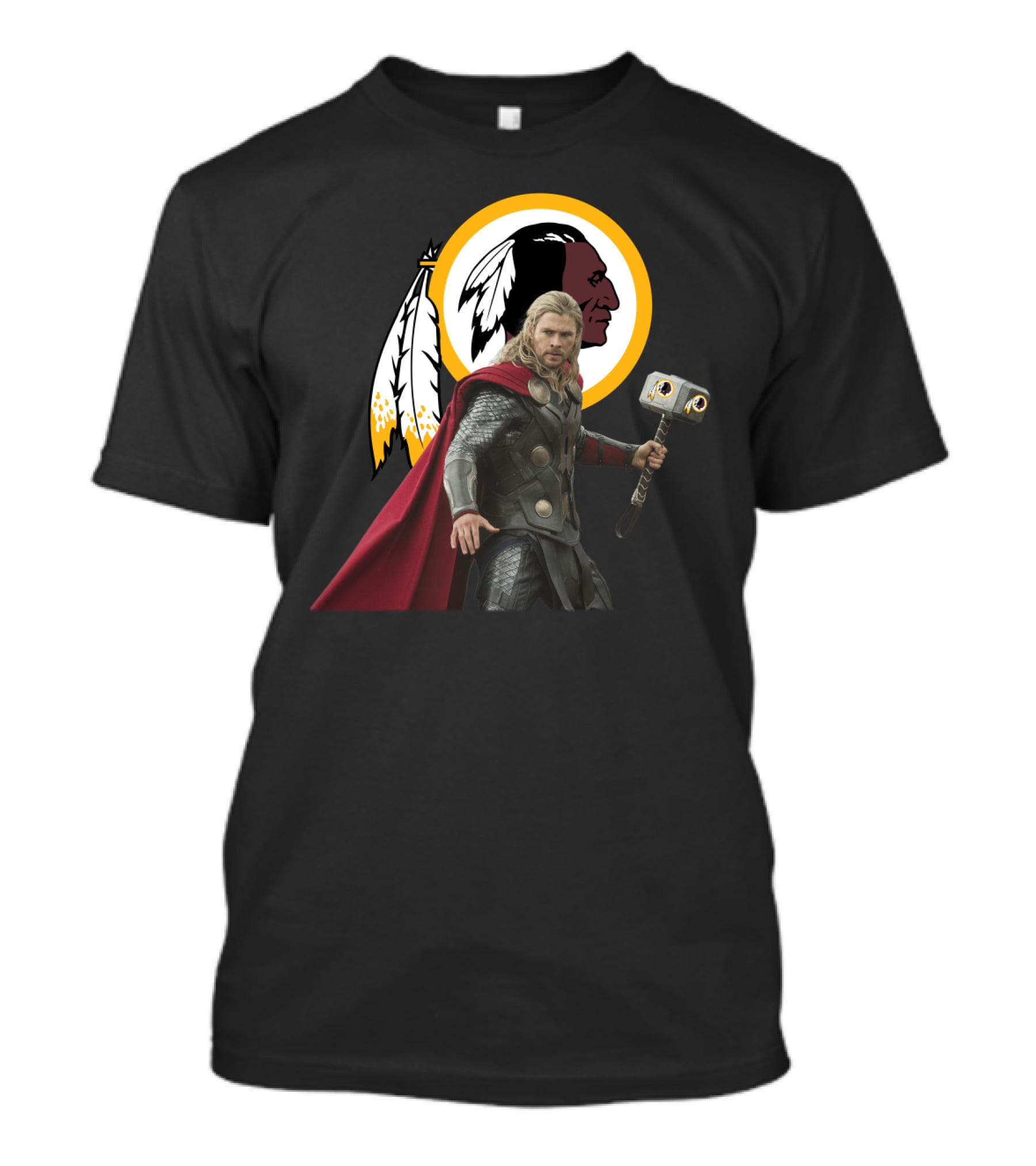 Washington Redskins Thor Mjolnir Crossover T-Shirt