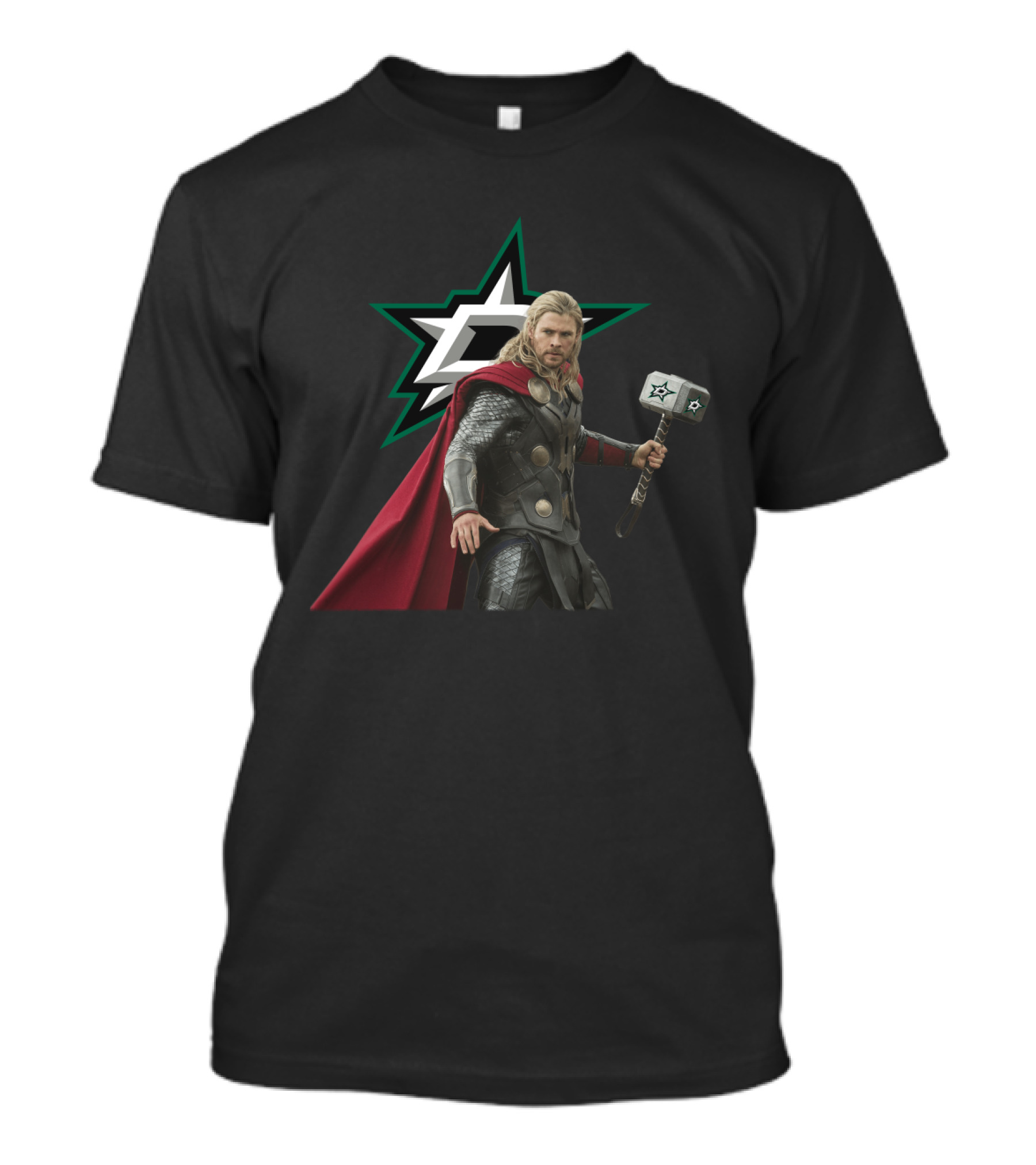 Dallas Stars Hockey And Thunder God Crossover T-Shirt