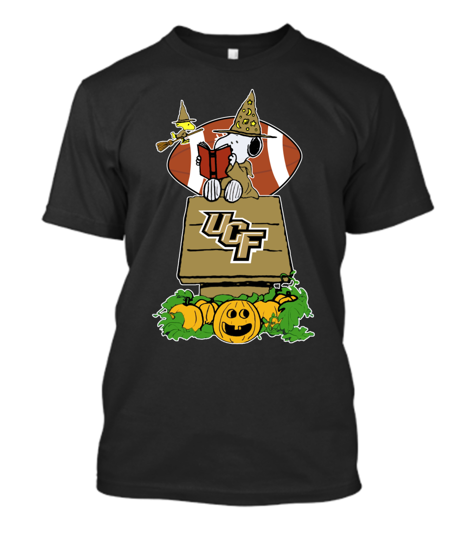 Halloween Snoopy Witch Ucf Football Pumpkins T-Shirt