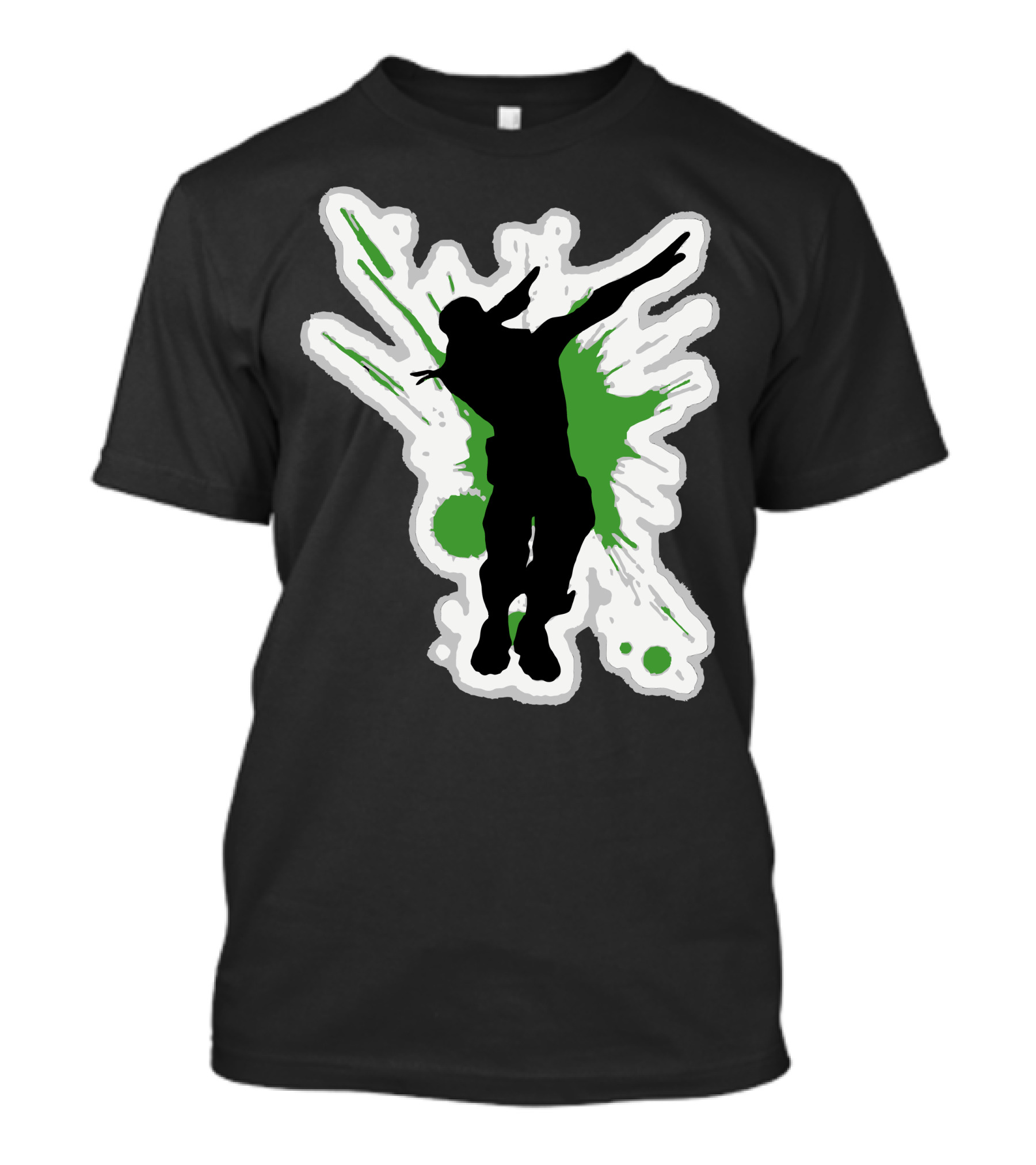 Dane Dab Silhouette Green Splatter T-Shirt