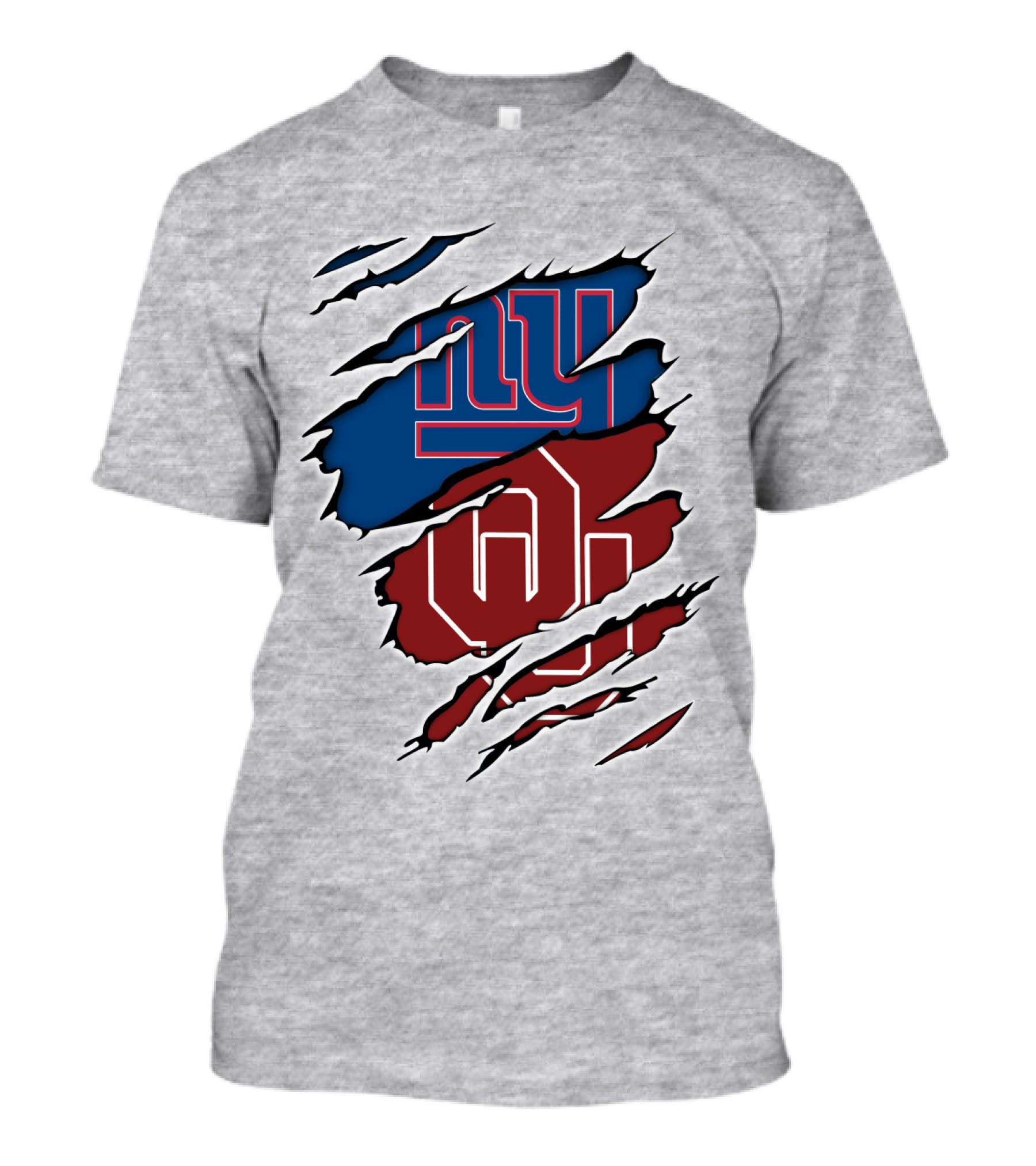 New York Giants OU Oklahoma Football Fusion T-Shirt