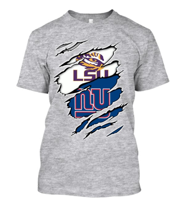 LSU Tigers New York Giants Crossover Tear T-Shirt