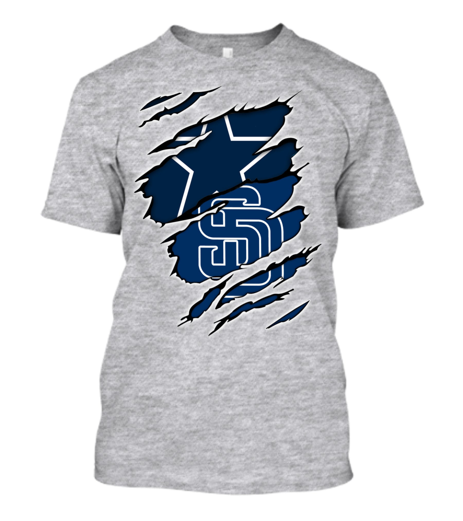 Cowboys Padres Cowboys Logo Mashup T-Shirt