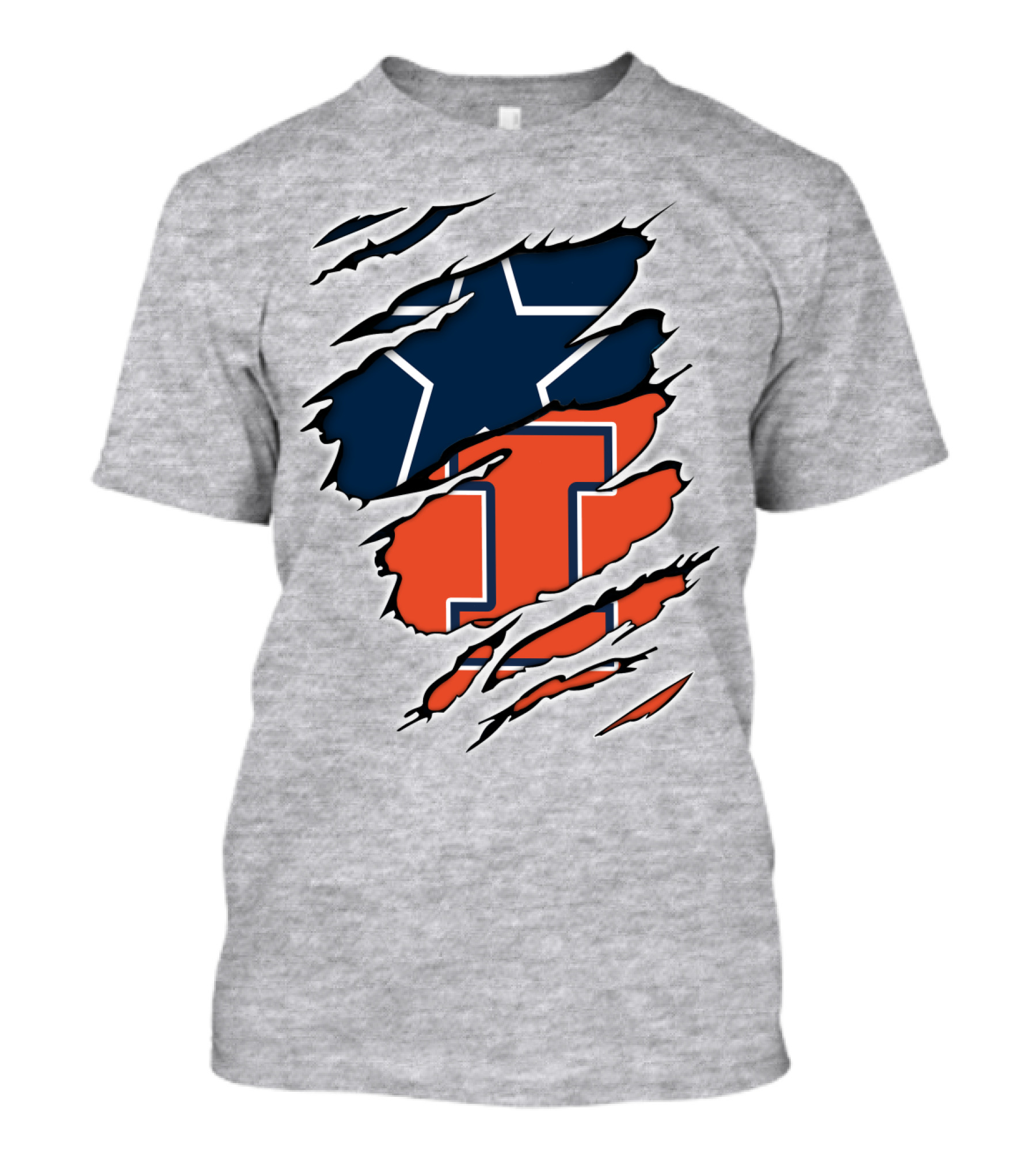 Cowboys Illinois Intertwined Star And Block I T-Shirt