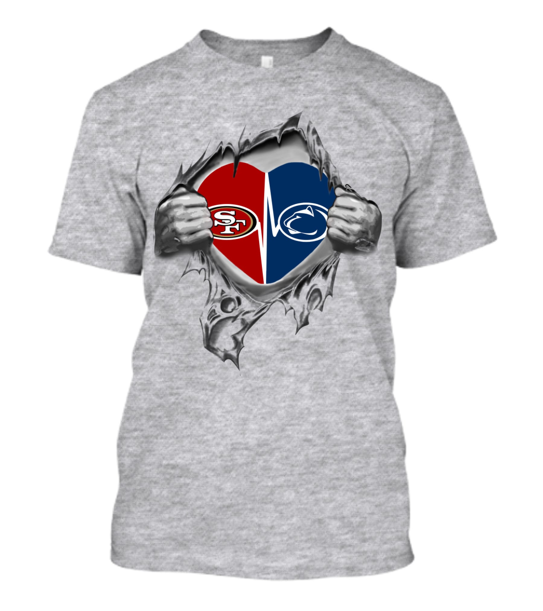 49ers Penn State Heartbeat Passion T-Shirt