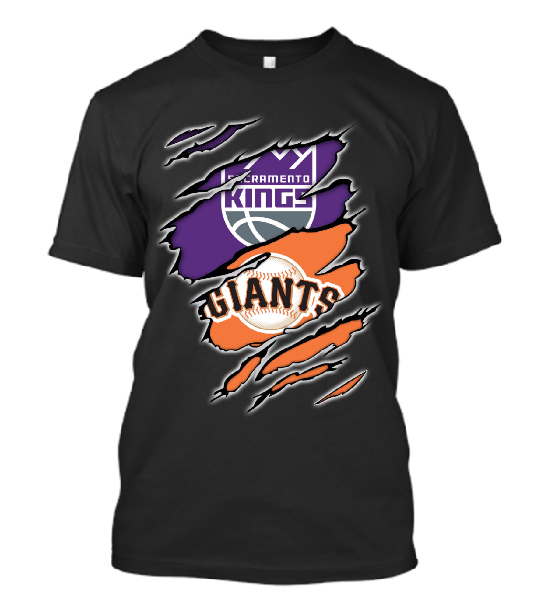 Sacramento Kings Giants Basketball Baseball Collaboration T-Shirt