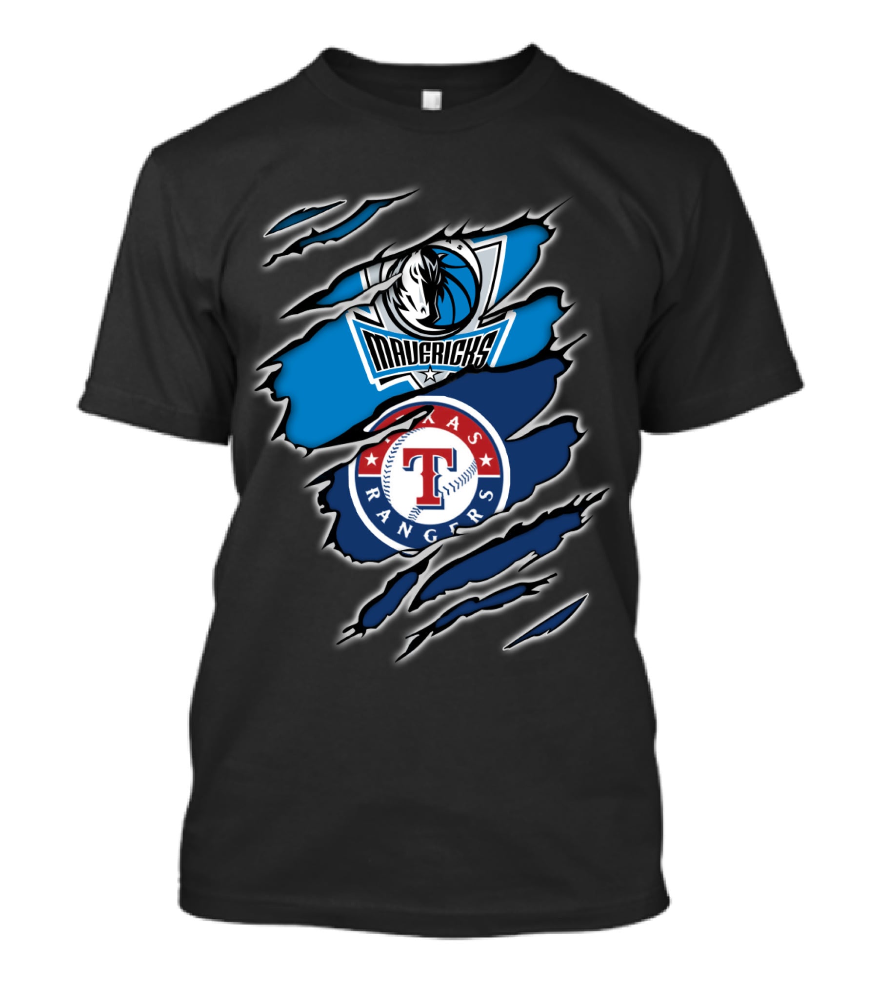 Mavericks Rangers Texas Rip Claw T-Shirt