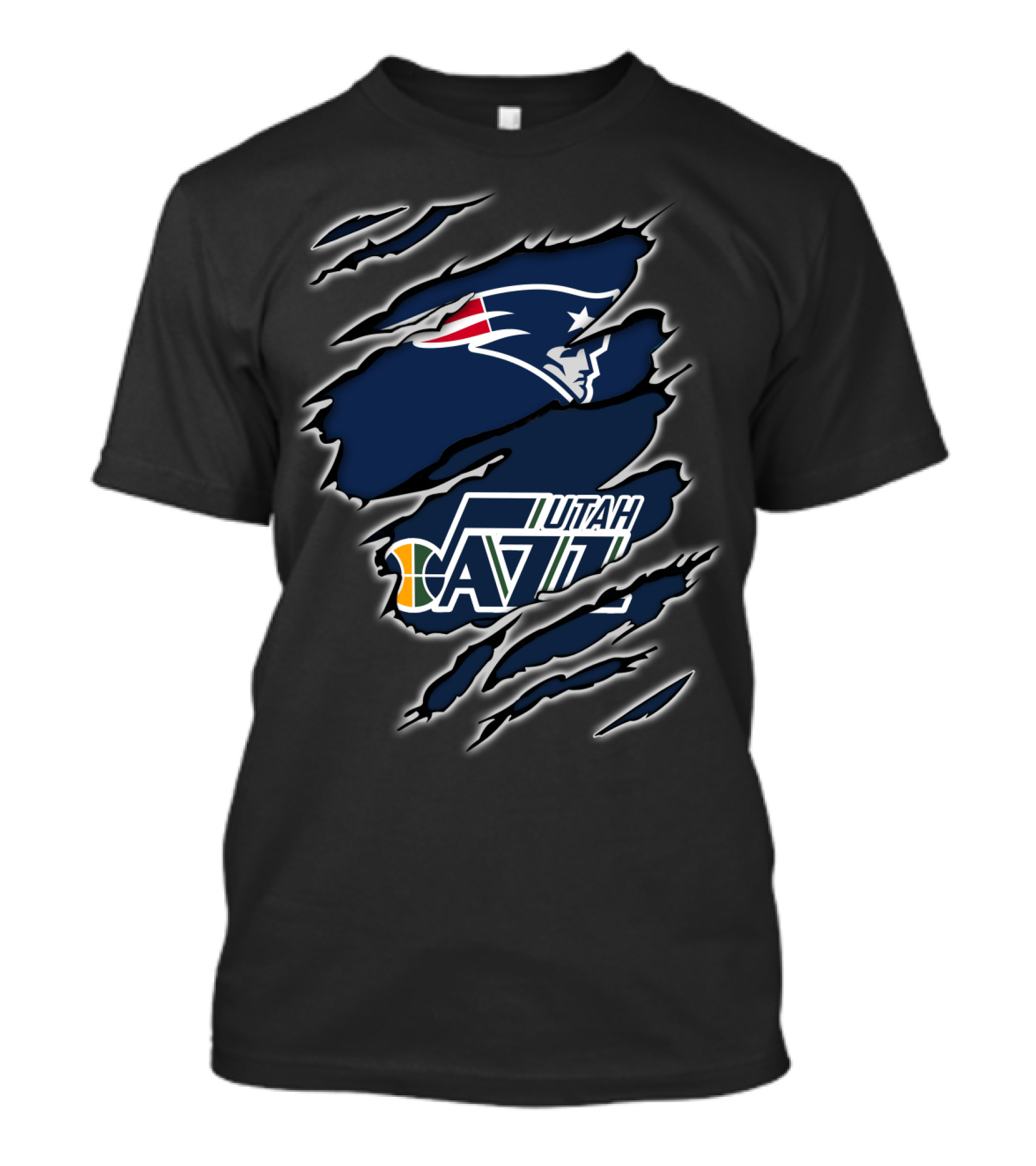 New England Patriots Utah Jazz Rip T-Shirt