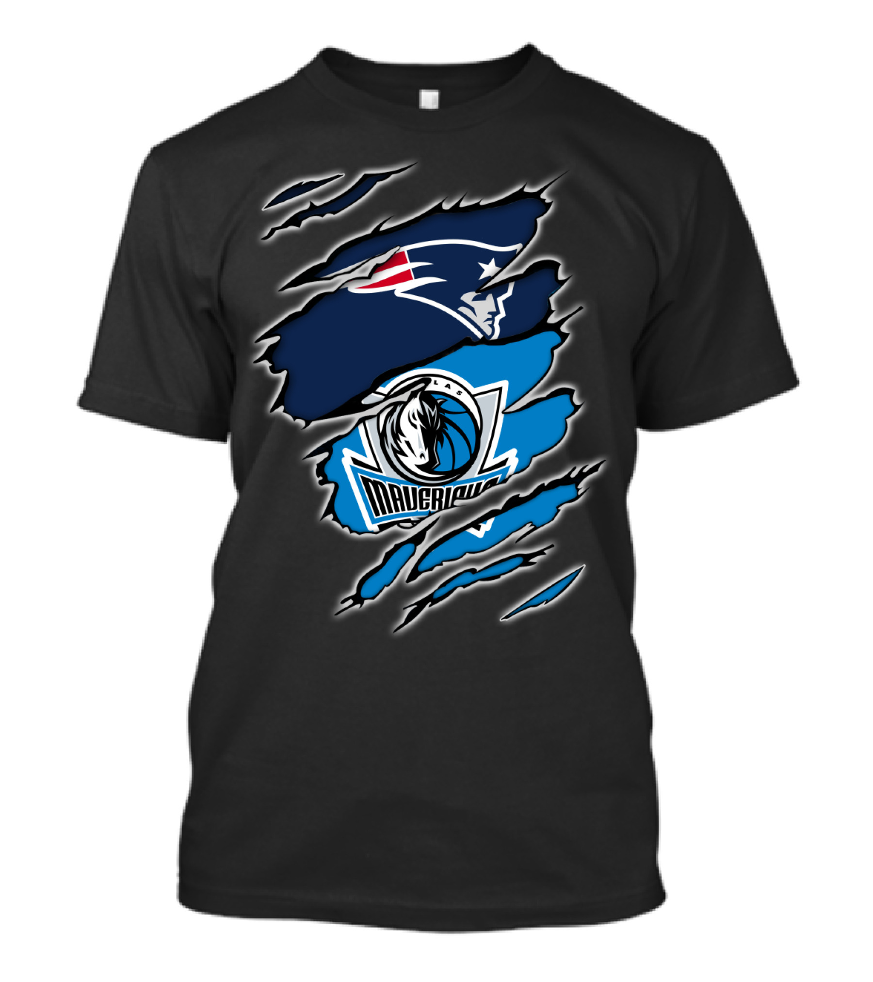 Patriots And Mavericks NFL NBA Football Basketball Team T-Shirt
