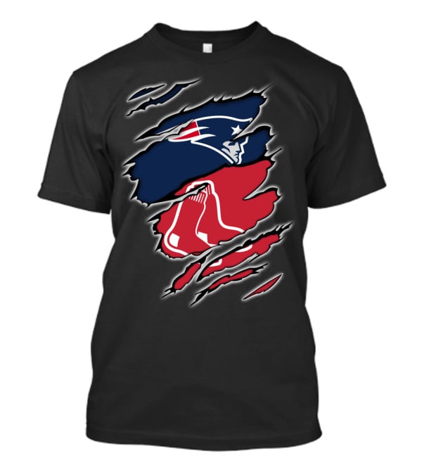 Patriots And Red Sox Logo Mashup NFL MLB Fans T-Shirt