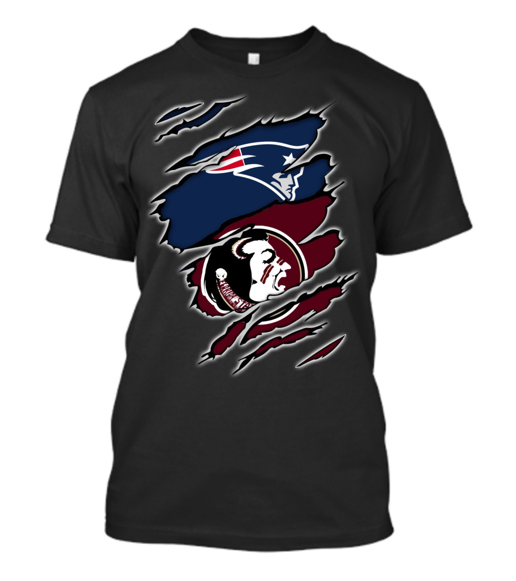 Patriots Seminoles Logo Fusion T-Shirt