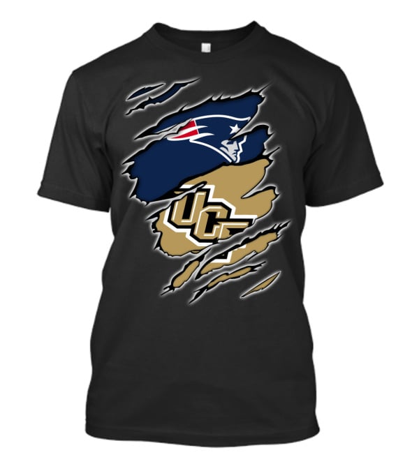 New England Patriots UCF Knights Crossover T-Shirt