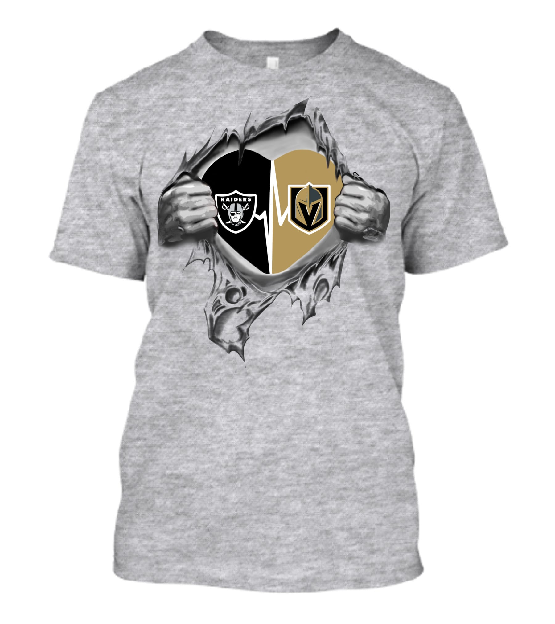 Golden Knights Raiders Heartbeat Fans Passion T-Shirt
