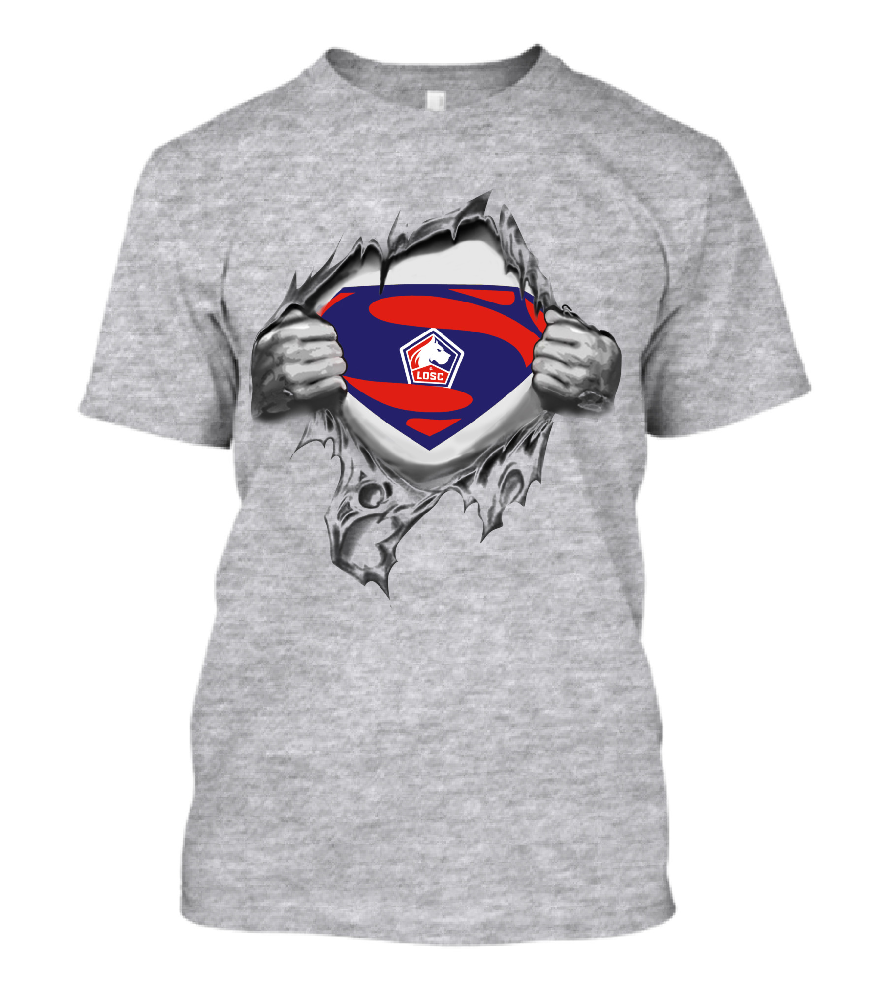 LOSC Lille OSC Superman Crest Logo Heroic T-Shirt