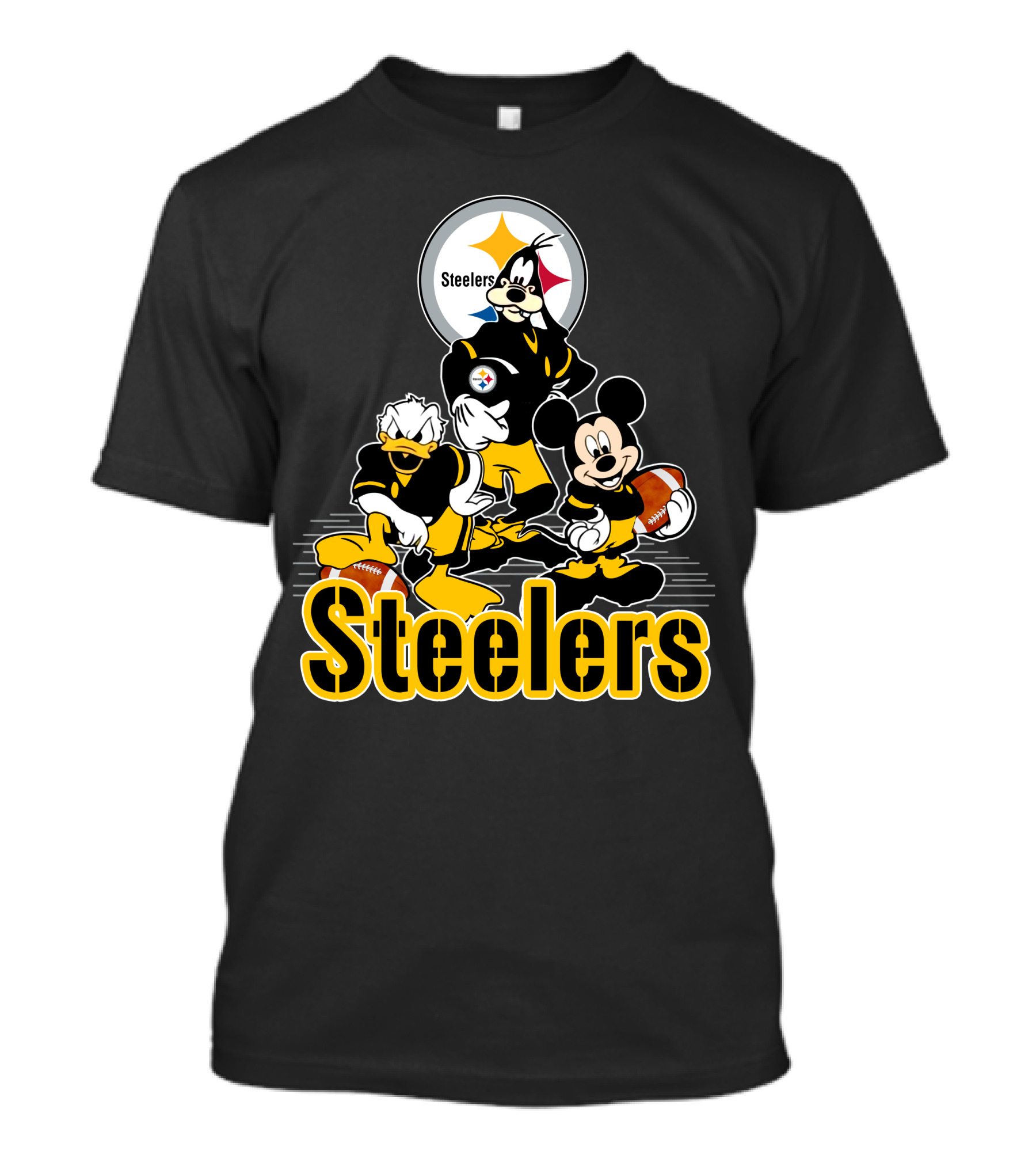 Steelers Mickey Donald Goofy Football Team Friendship T-Shirt
